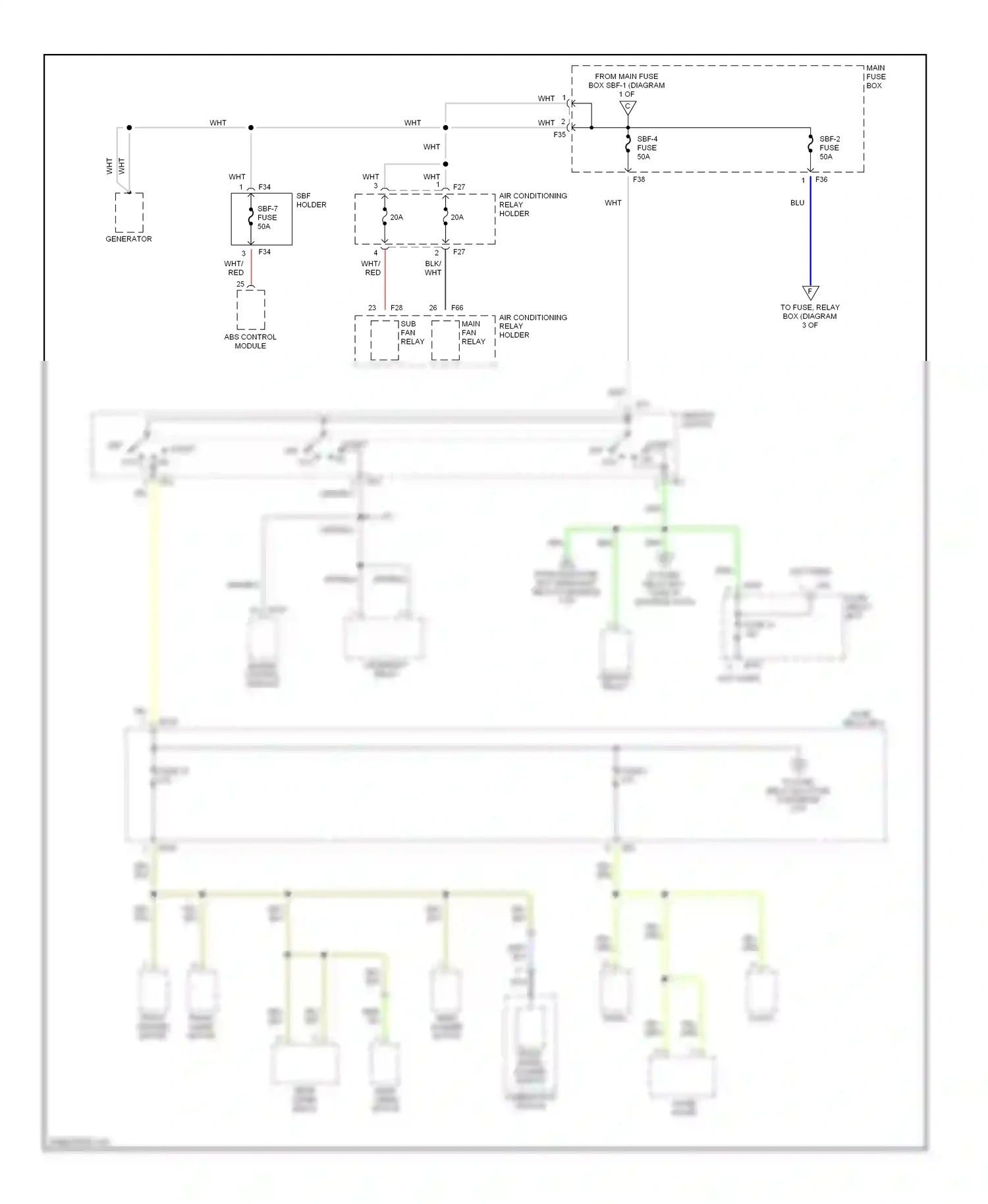 Wiring diagram blu for Subaru Forester SF facelift (2000-2002) (17 of 29)