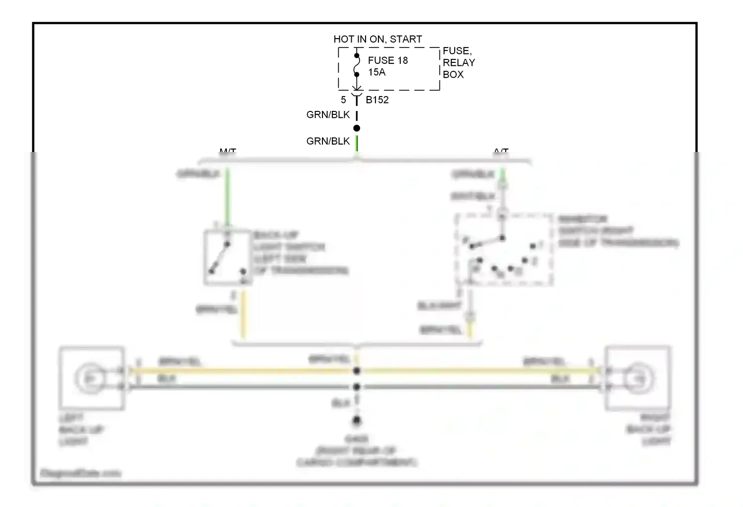 Wiring diagram brn/yel for Subaru Forester SF facelift (2000-2002) (1 of 4)
