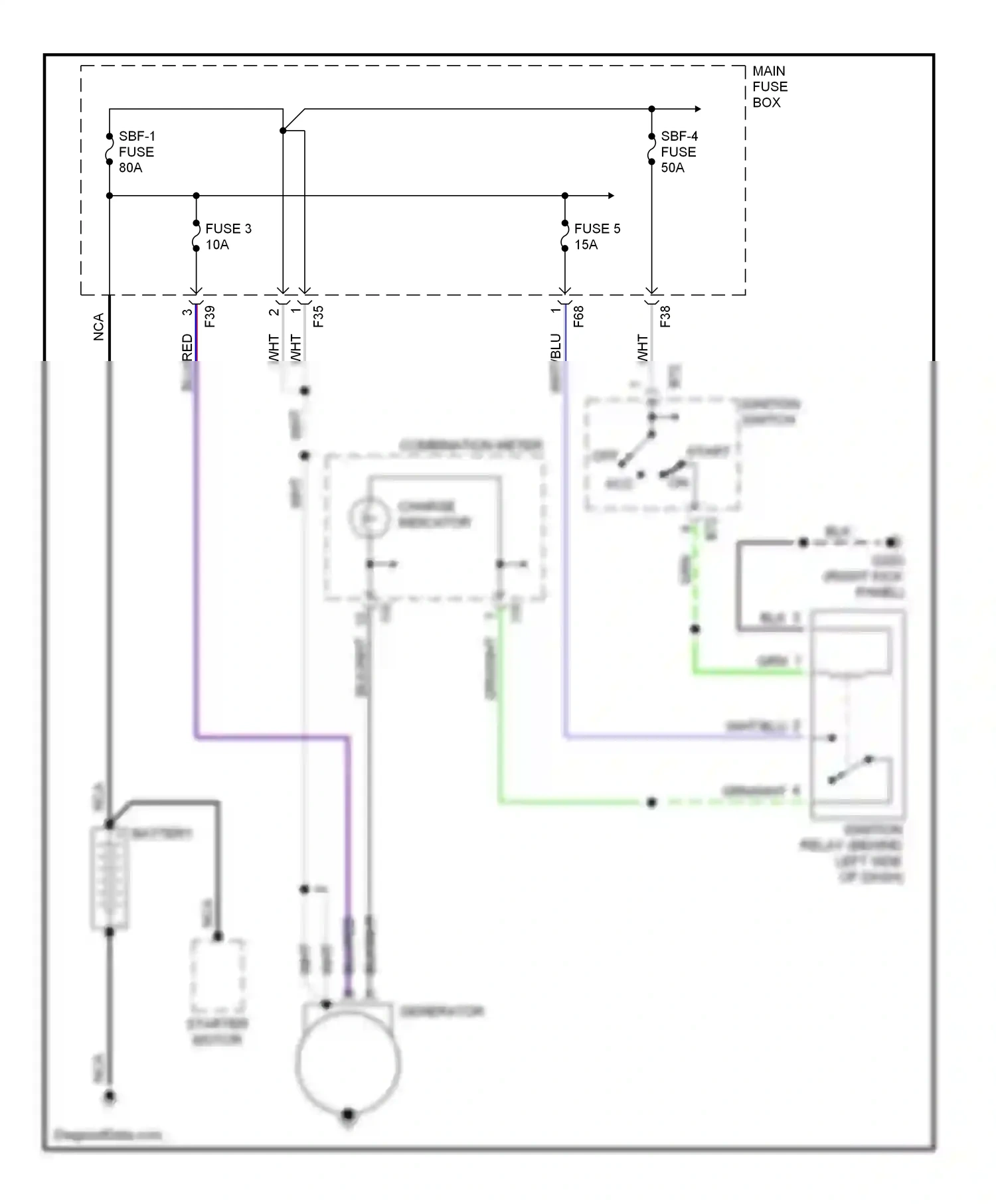 Wiring diagram fuse 5 for Subaru Forester SF facelift (2000-2002) (2 of 12)