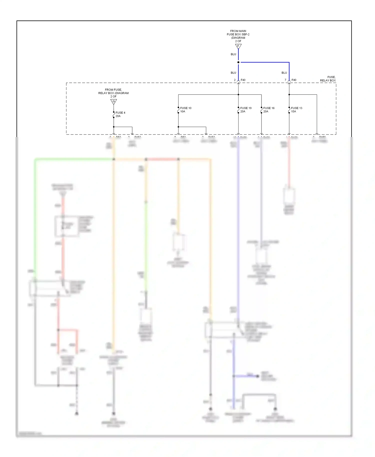 Wiring diagram fuse/ relay box for Subaru Forester SF facelift (2000-2002) (16 of 20)