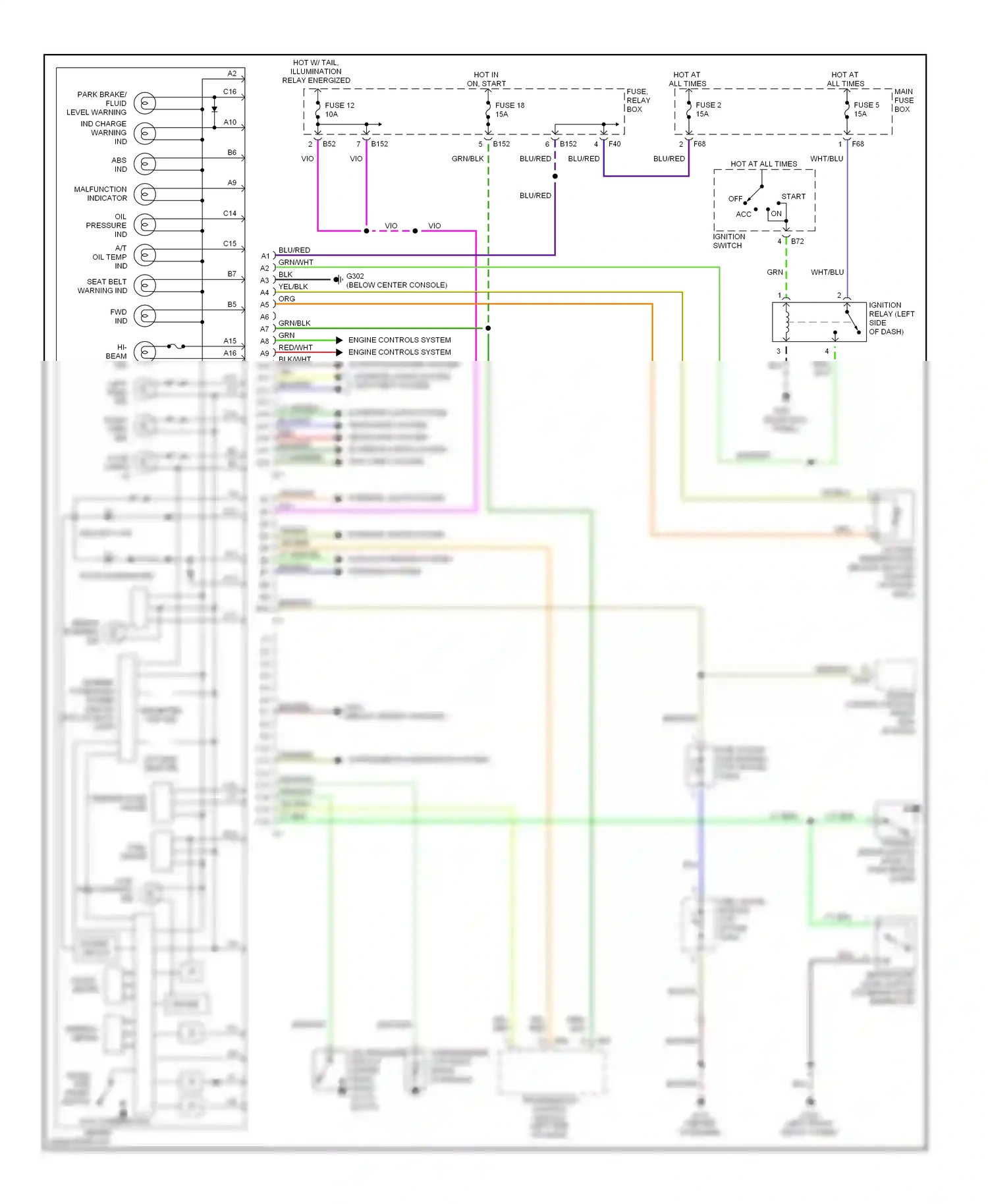 Wiring diagram (if for Subaru Forester SF facelift (2000-2002) (1 of 2)