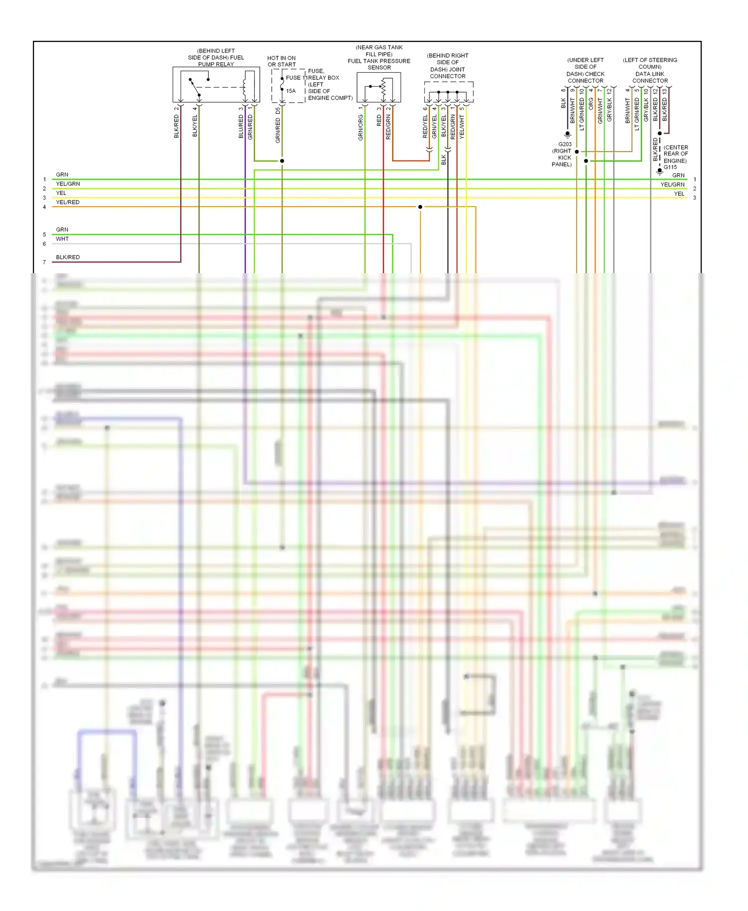 Wiring diagram pnk/grn for Subaru Forester SF facelift (2000-2002) (3 of 3)