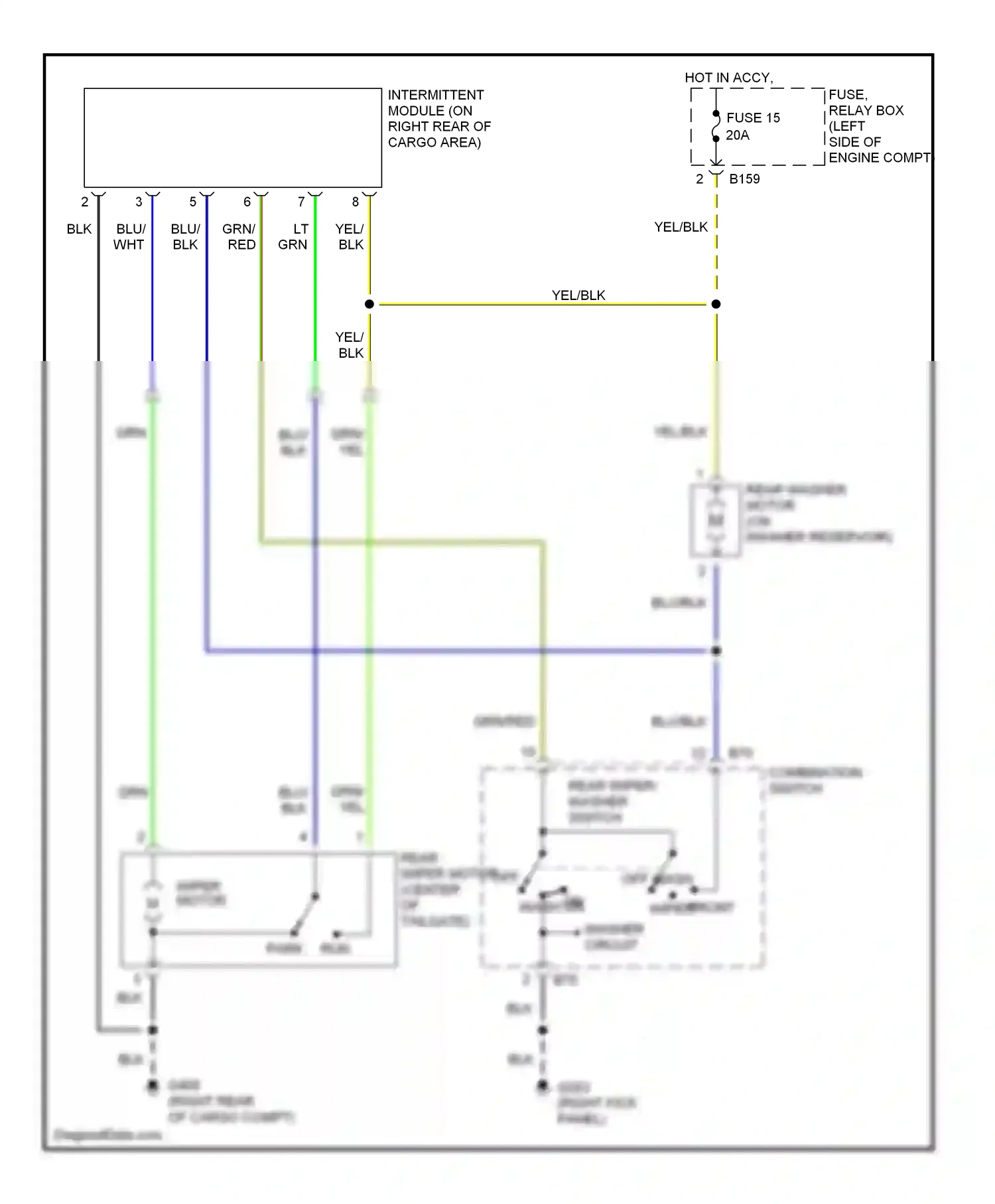 Wiring diagram wht for Subaru Forester SF facelift (2000-2002) (31 of 31)
