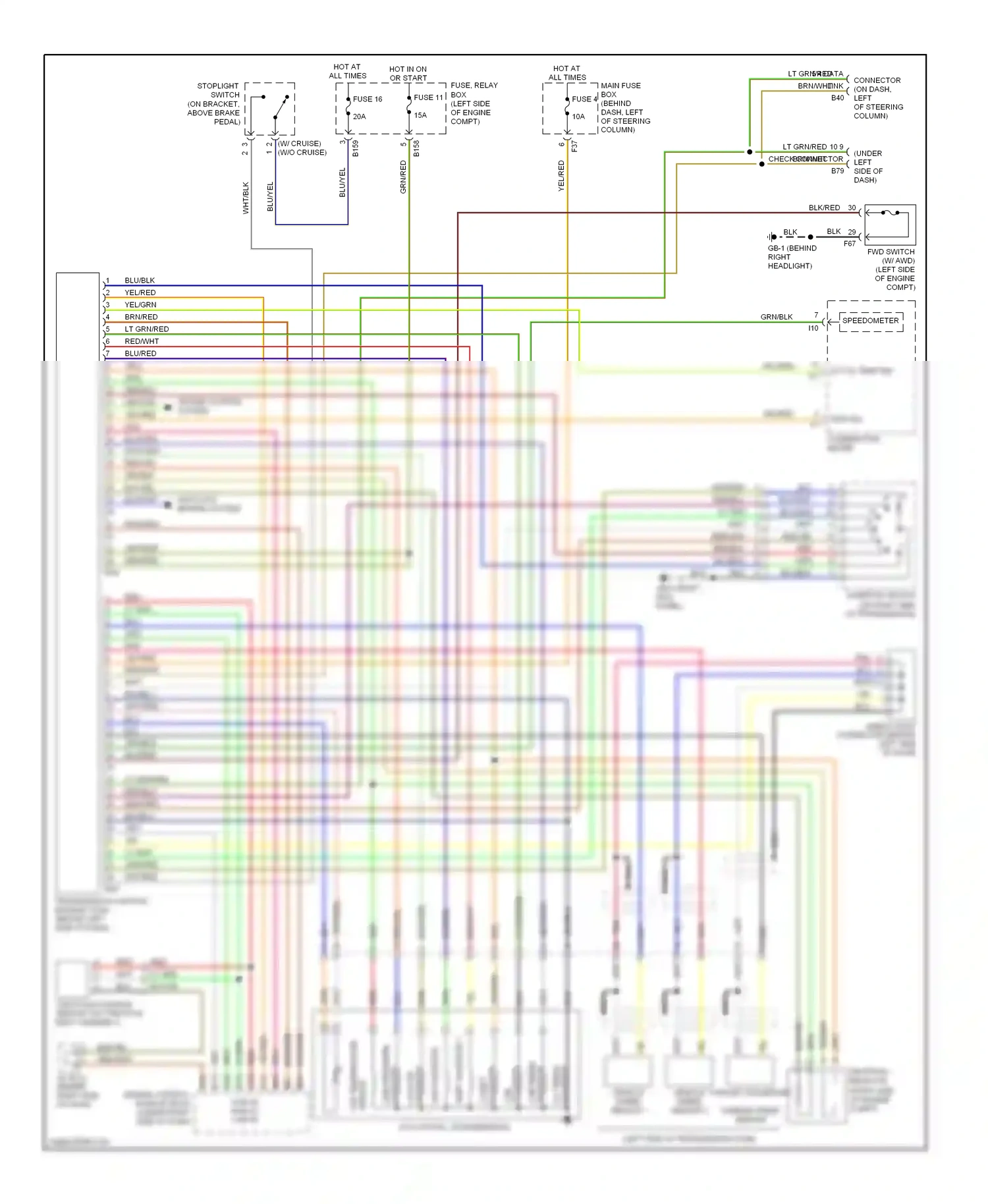 Wiring diagram wht/red for Subaru Forester SF facelift (2000-2002) (11 of 16)