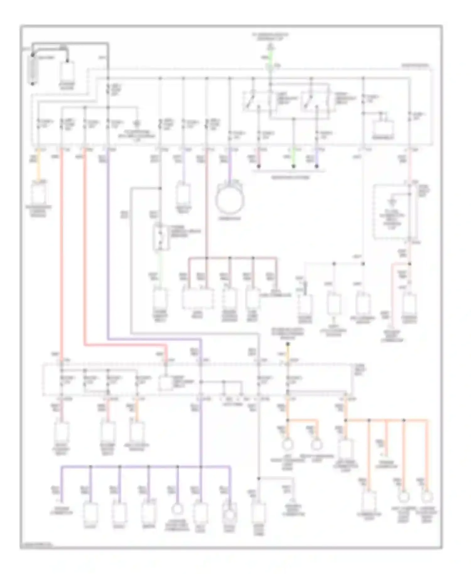 Forester Subaru SF (1997-2000): Power distribution circuit (1 of 3)