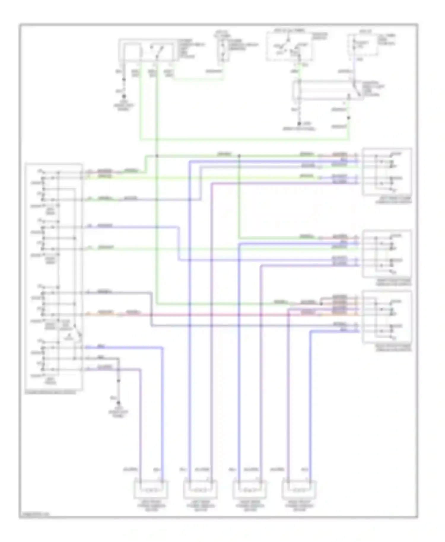 Forester Subaru SF (1997-2000): Power window circuit