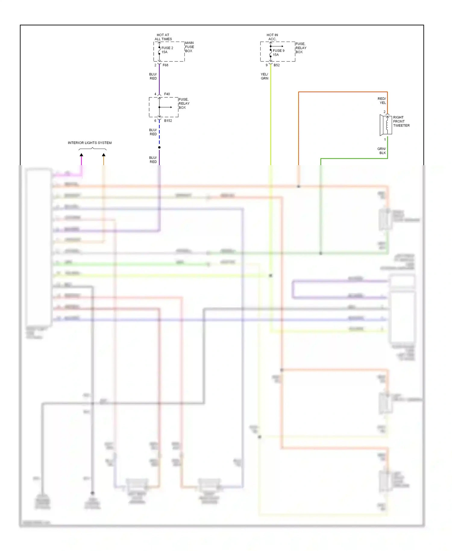 Wiring diagram audio ground for Subaru Forester SF (1997-2000) (2 of 2)