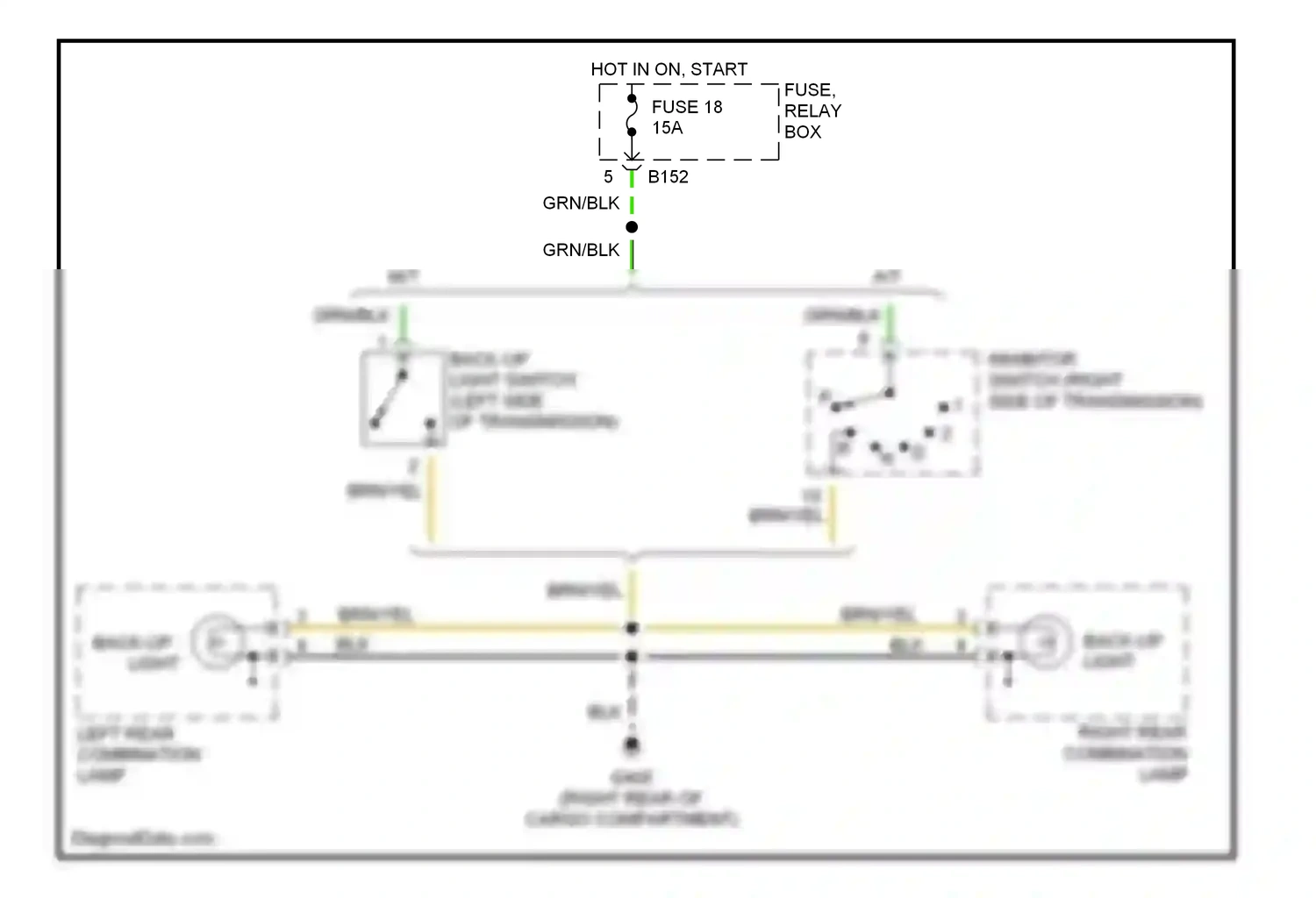 Wiring diagram blk for Subaru Forester SF (1997-2000) (3 of 32)