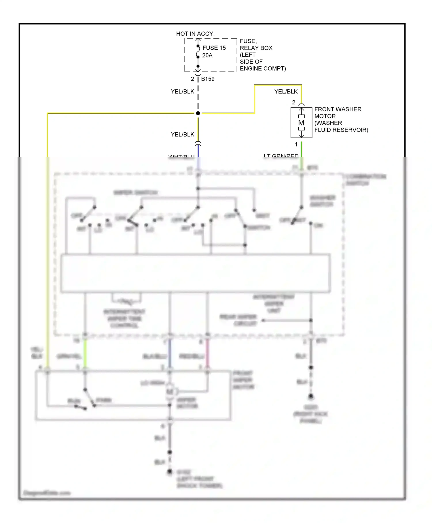 Wiring diagram blk for Subaru Forester SF (1997-2000) (31 of 32)