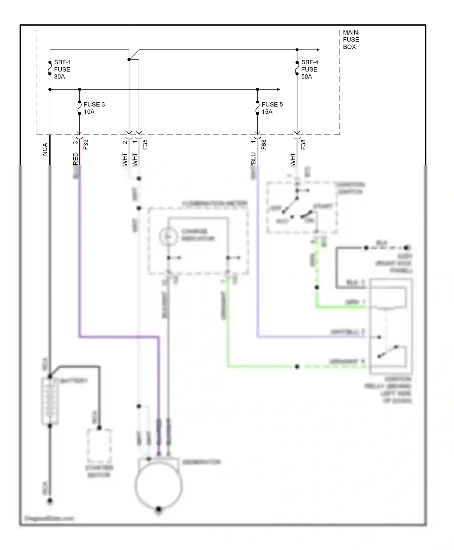 Wiring diagram blk/wht for Subaru Forester SF (1997-2000) (11 of 17)