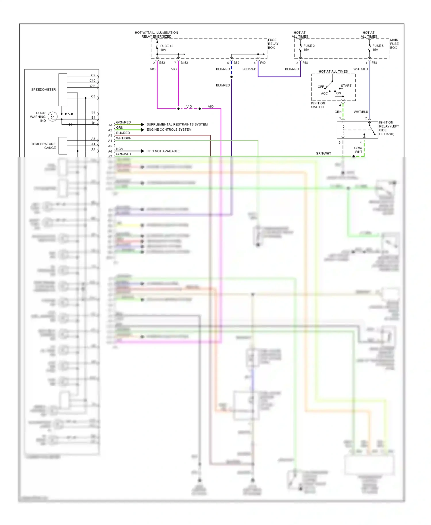 Wiring diagram charge ind for Subaru Forester SF (1997-2000) (1 of 1)