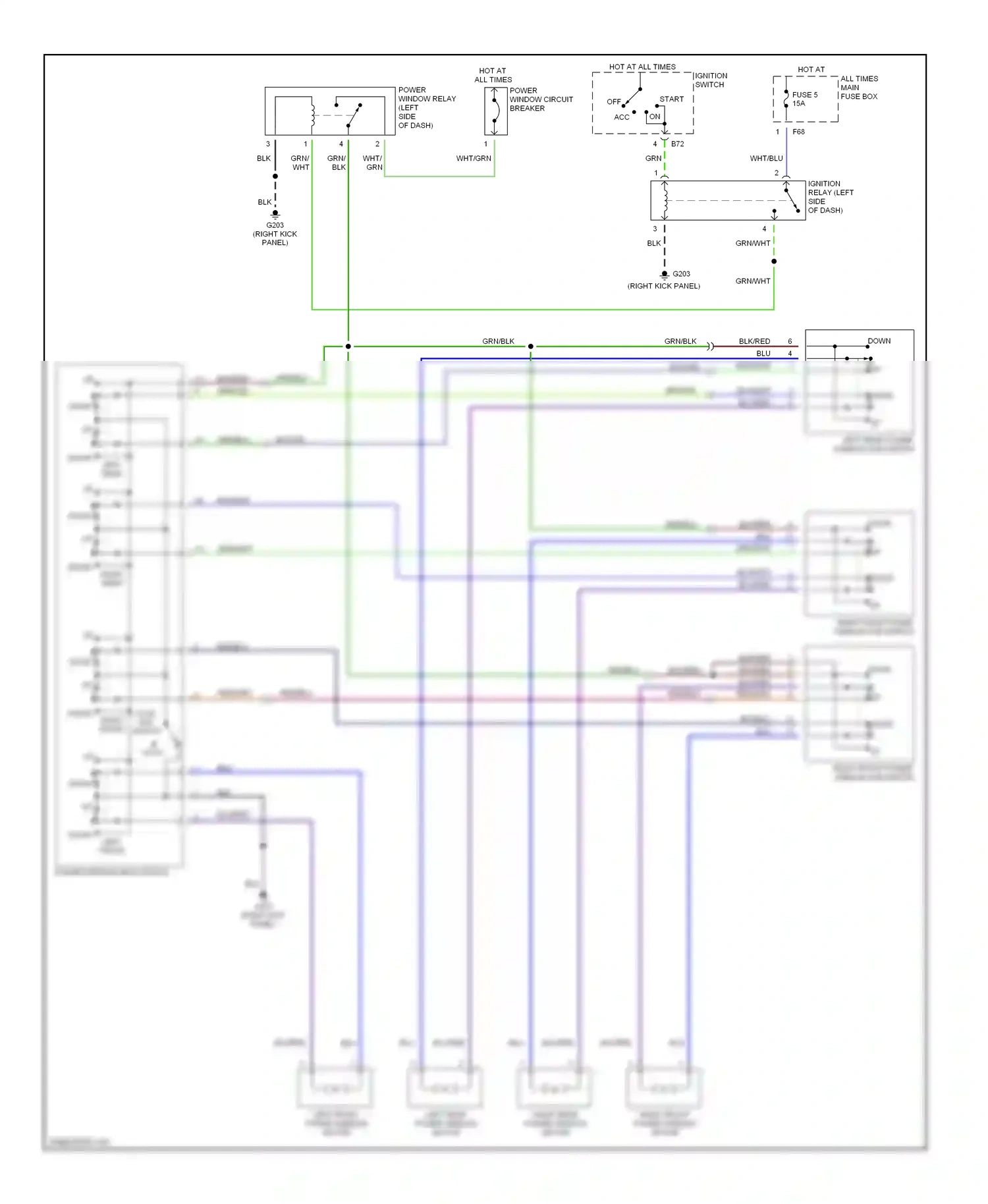 Subaru Forester SF (1997-2000) down wiring diagram  (1 of 1)