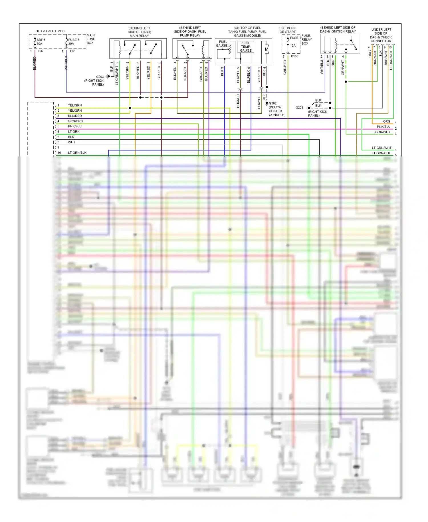 Wiring diagram lt grn for Subaru Forester SF (1997-2000) (9 of 10)