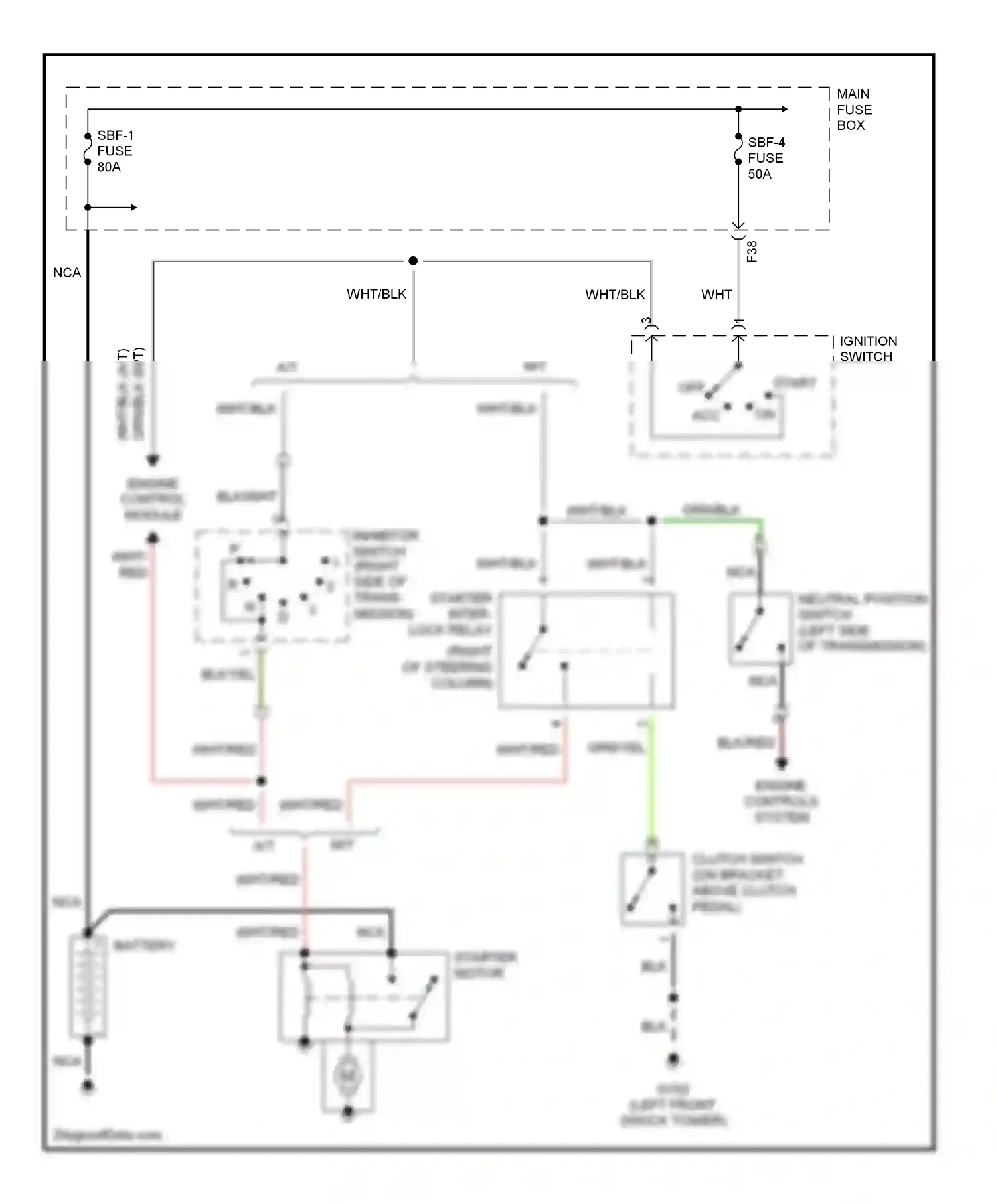 Wiring diagram nca for Subaru Forester SF (1997-2000) (12 of 12)