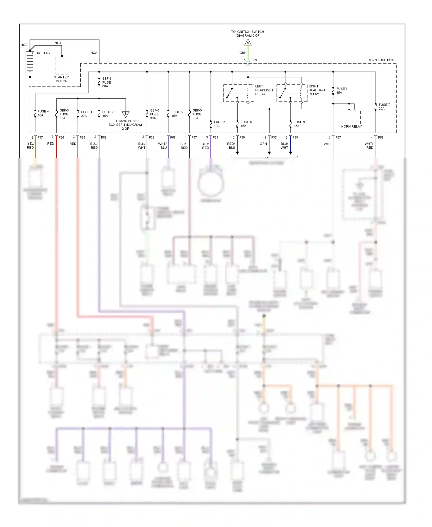 Wiring diagram transmission control module for Subaru Forester SF (1997-2000) (2 of 3)