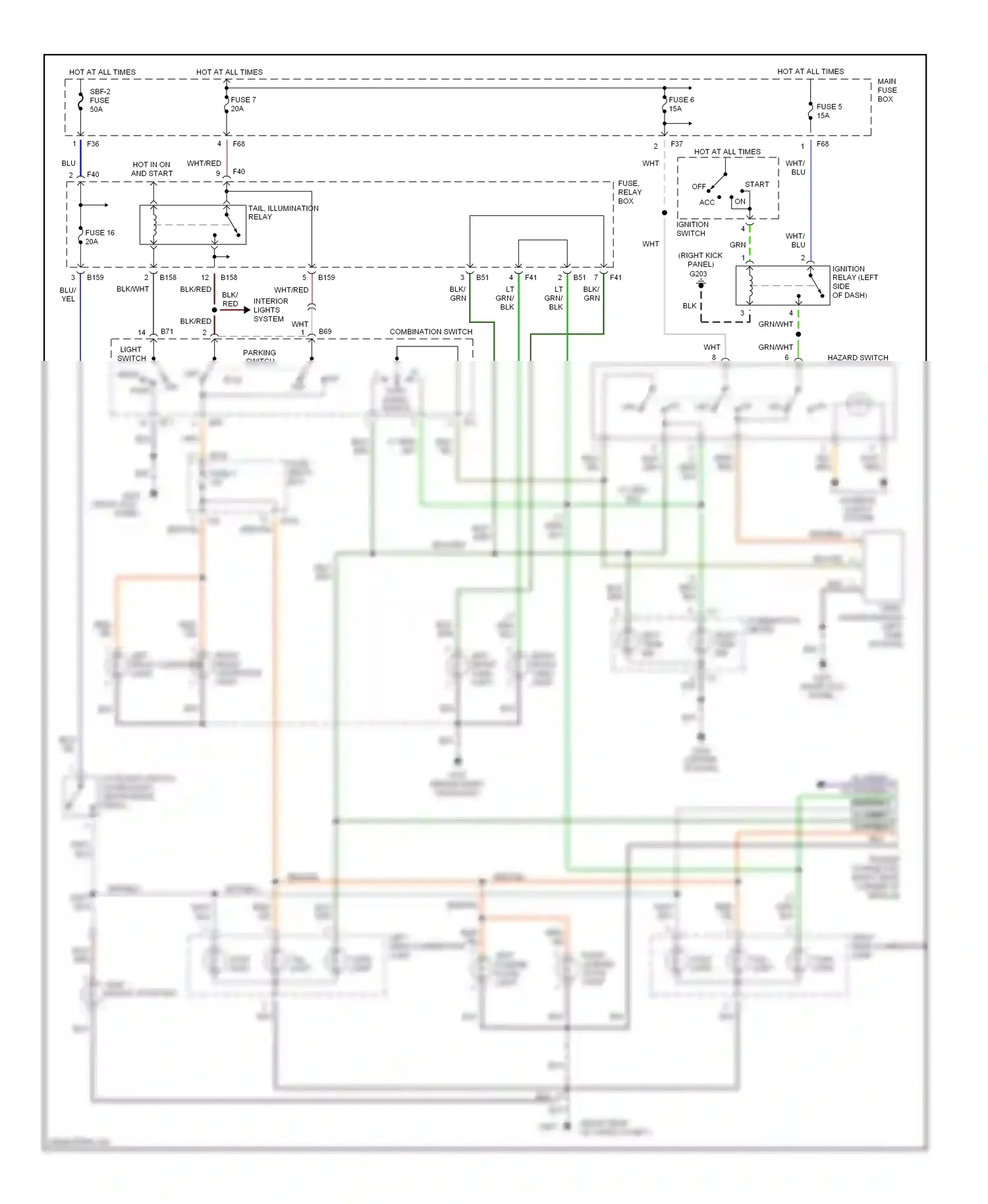 Wiring diagram wht for Subaru Forester SF (1997-2000) (3 of 25)