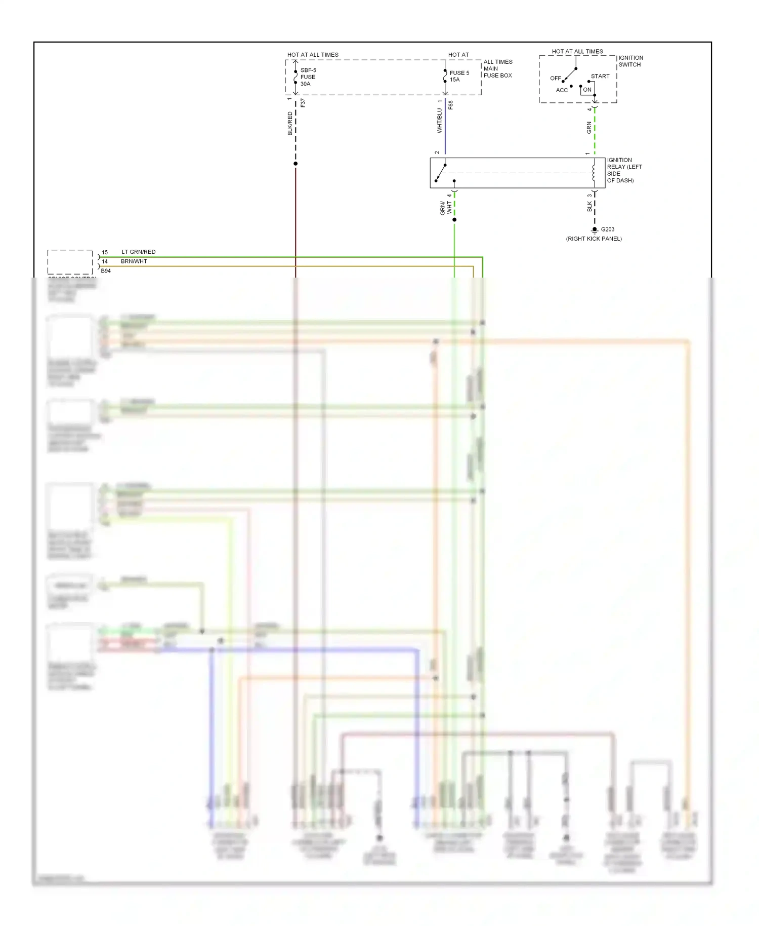 Wiring diagram wht/blu for Subaru Forester SF (1997-2000) (4 of 12)