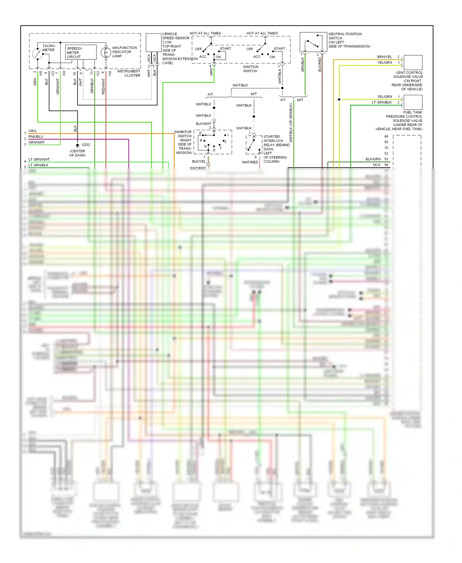 Wiring diagram yel/red for Subaru Forester SF (1997-2000) (10 of 10)