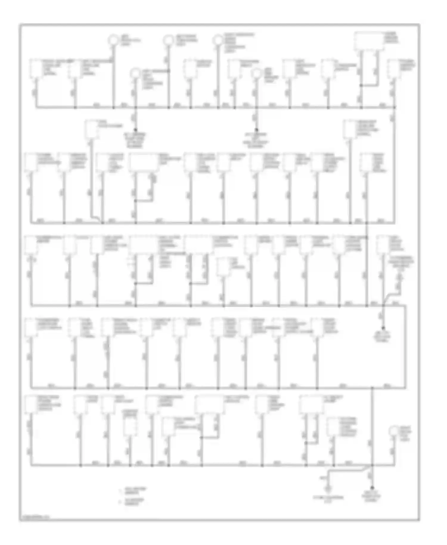 Forester Subaru SG facelift (2005-2008): Ground distribution circuit (1 of 3)