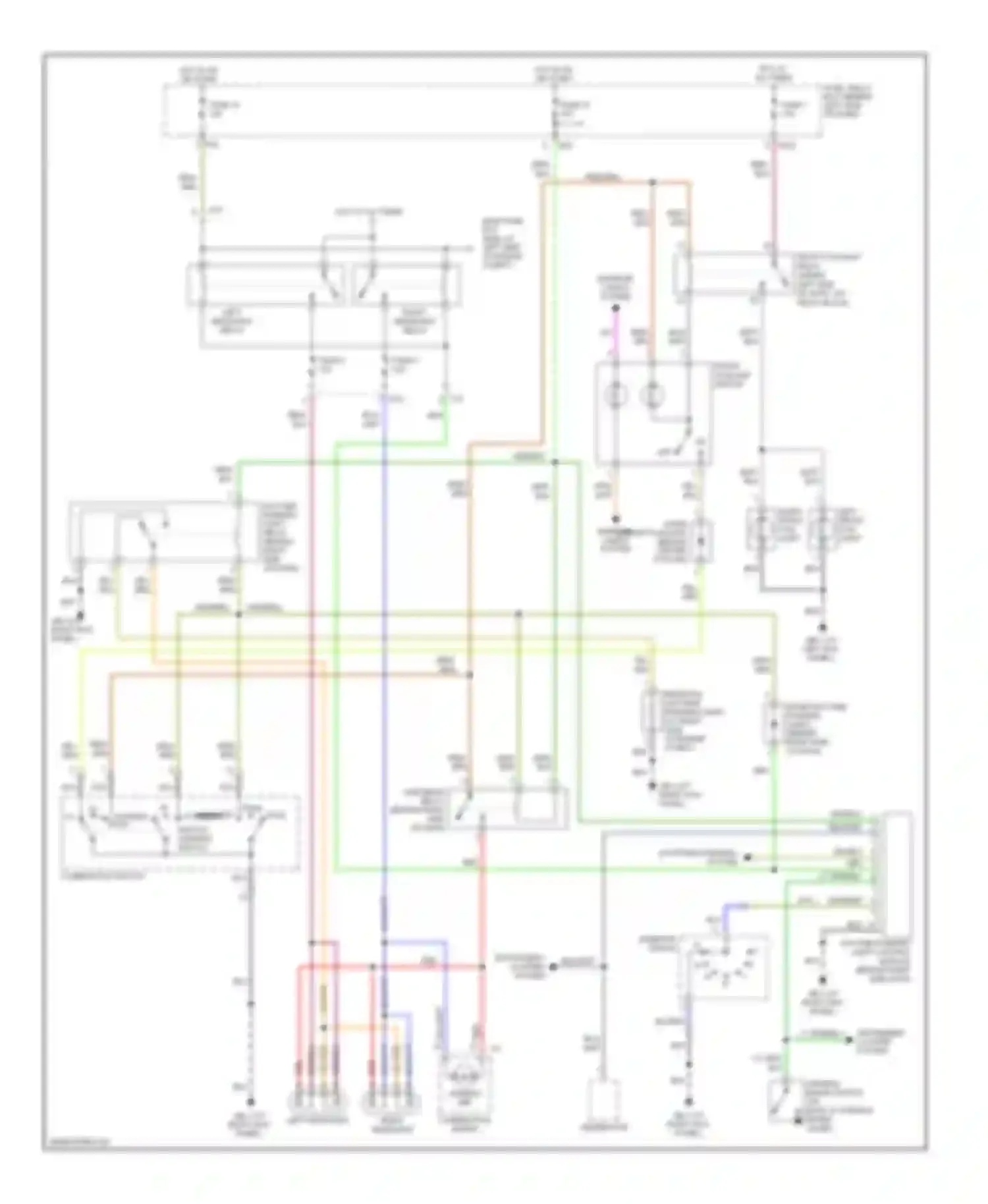 Forester Subaru SG facelift (2005-2008): Headlamps circuit, without high intensity discharge