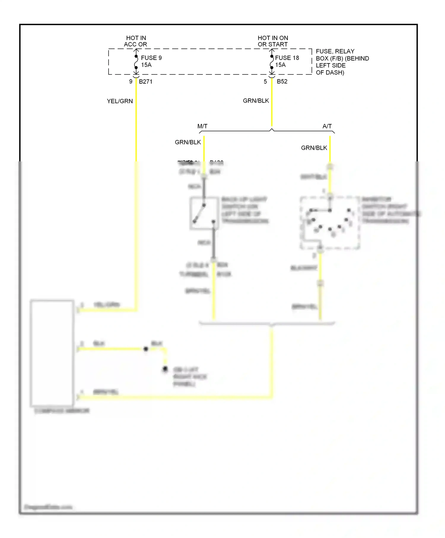 Wiring diagram blk for Subaru Forester SG facelift (2005-2008) (41 of 59)