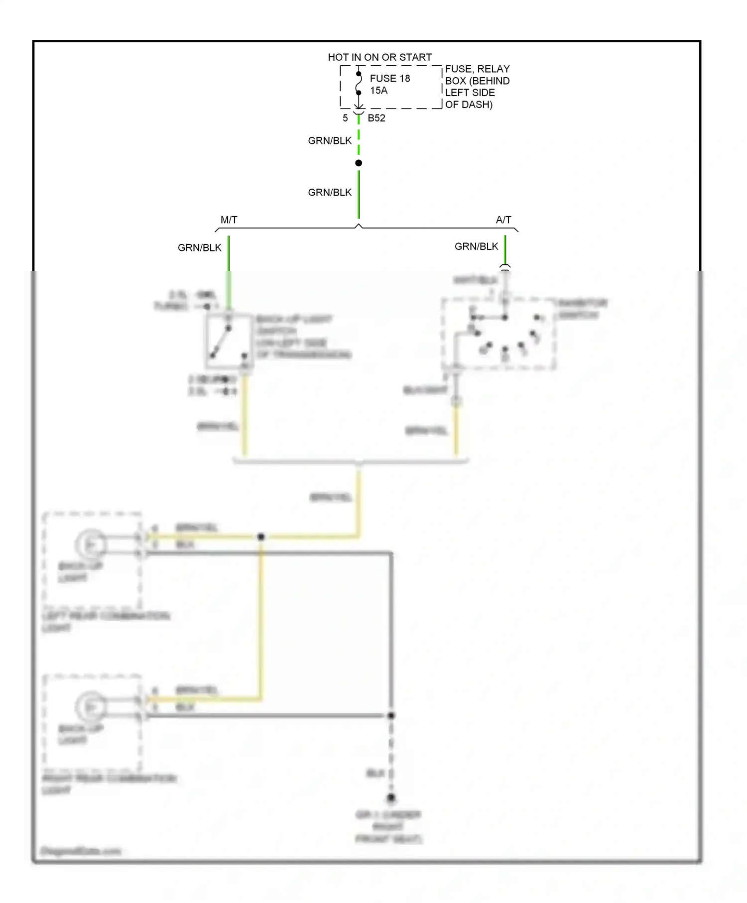 Wiring diagram blk for Subaru Forester SG facelift (2005-2008) (21 of 59)