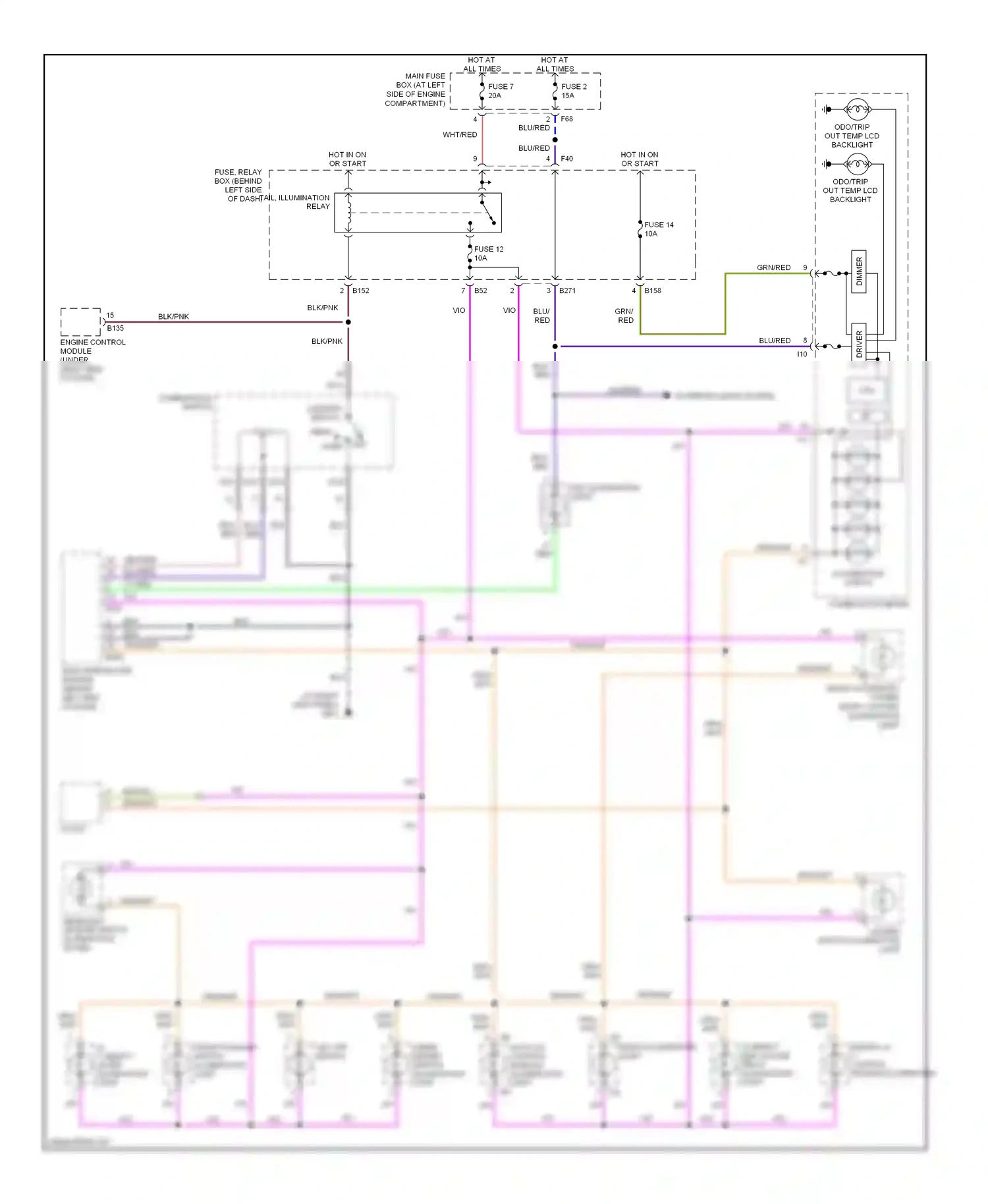 Wiring diagram blk for Subaru Forester SG facelift (2005-2008) (36 of 59)