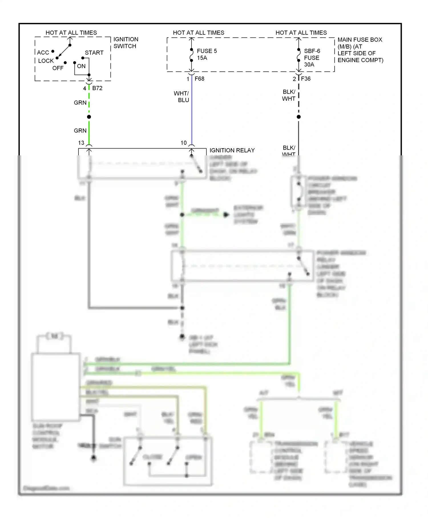 Wiring diagram blk for Subaru Forester SG facelift (2005-2008) (50 of 59)