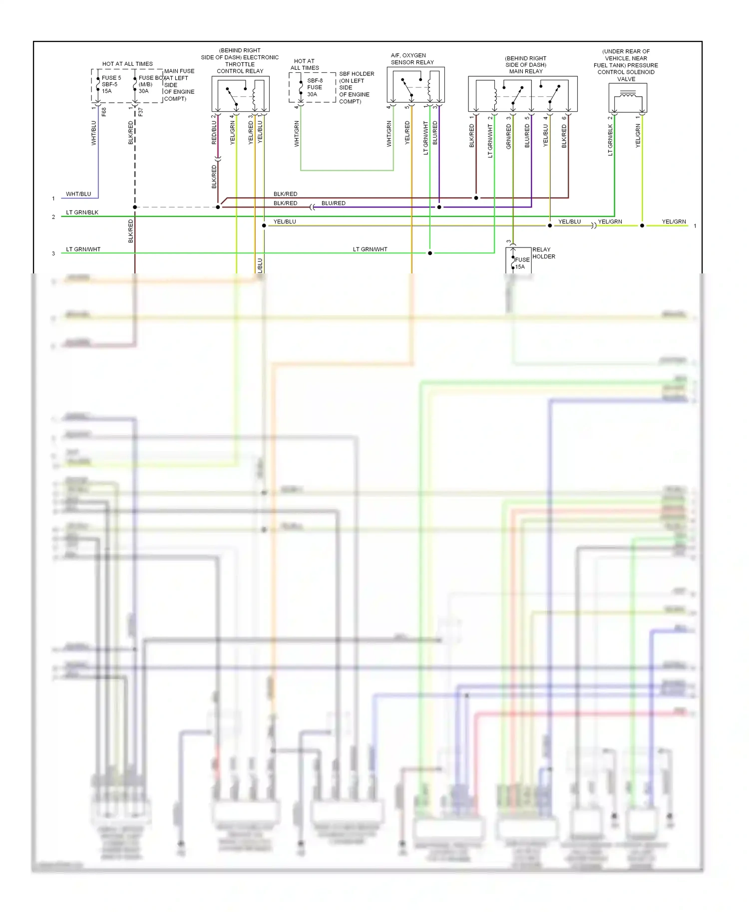 Wiring diagram blk/yel for Subaru Forester SG facelift (2005-2008) (8 of 21)