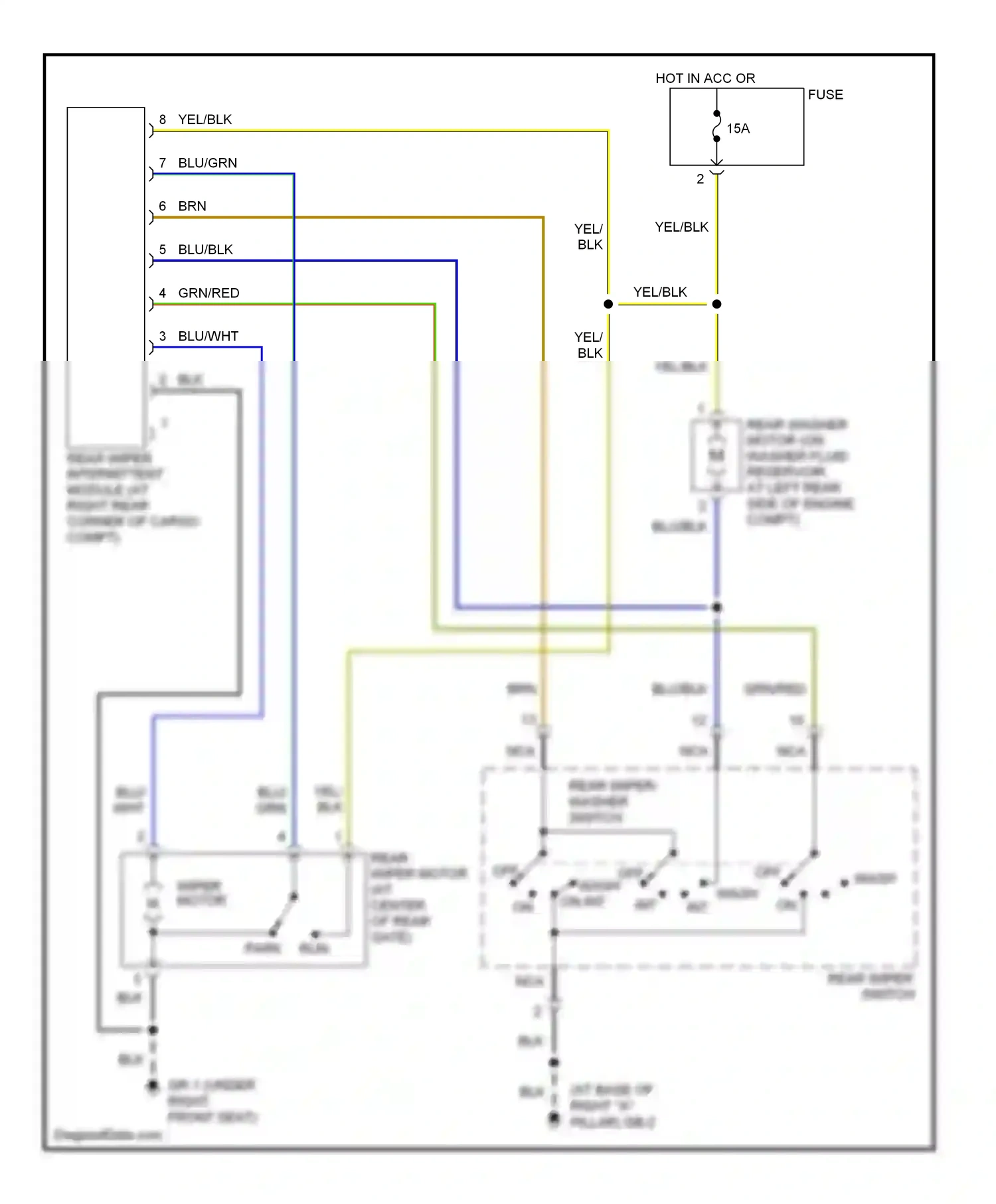 Wiring diagram blu for Subaru Forester SG facelift (2005-2008) (41 of 44)
