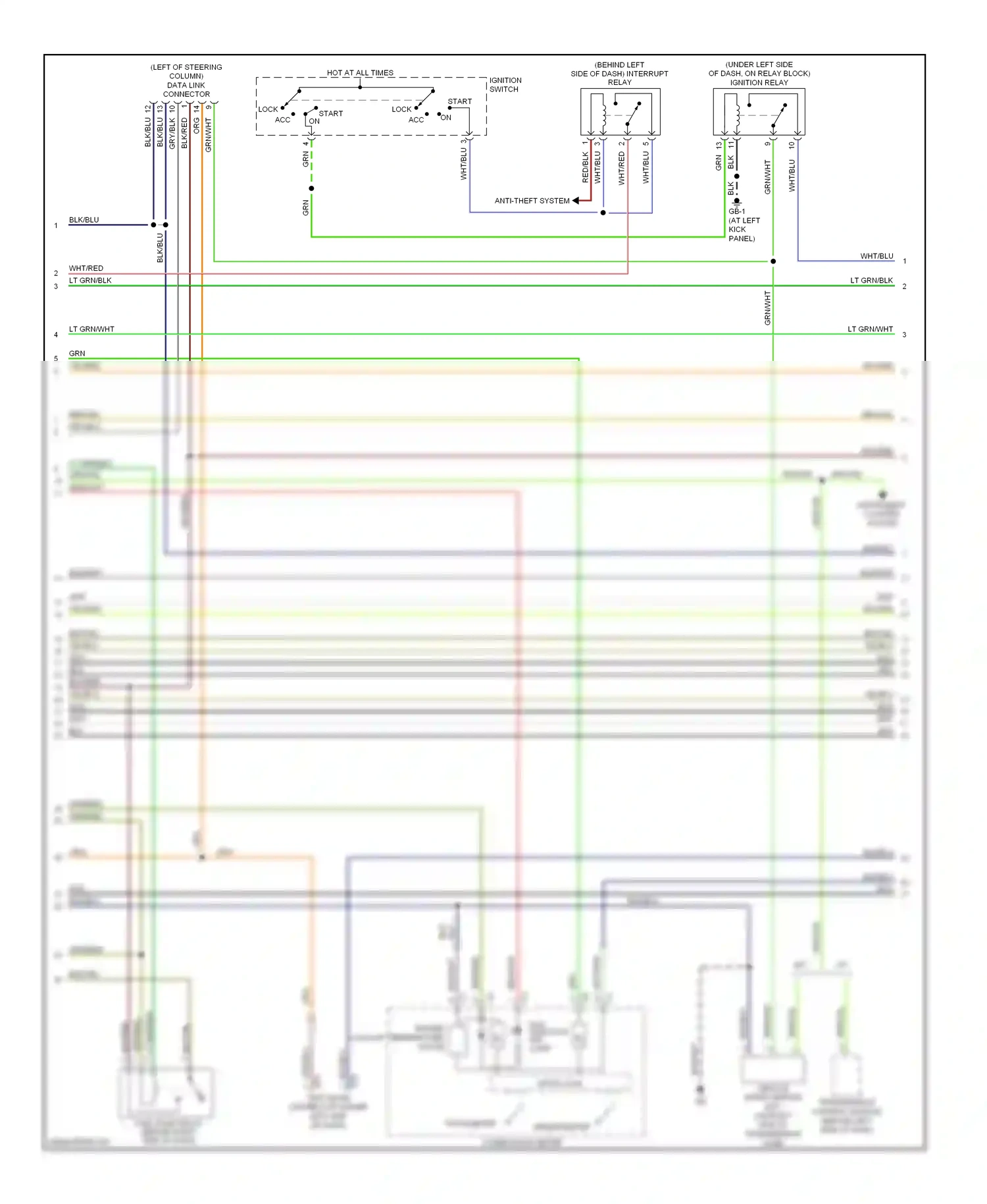Wiring diagram blu for Subaru Forester SG facelift (2005-2008) (15 of 44)