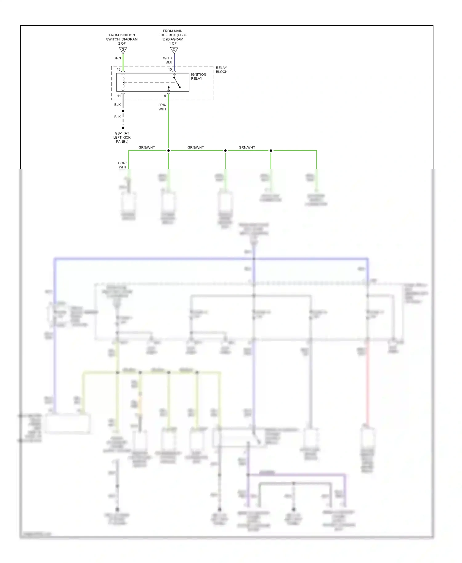 Wiring diagram blu for Subaru Forester SG facelift (2005-2008) (29 of 44)