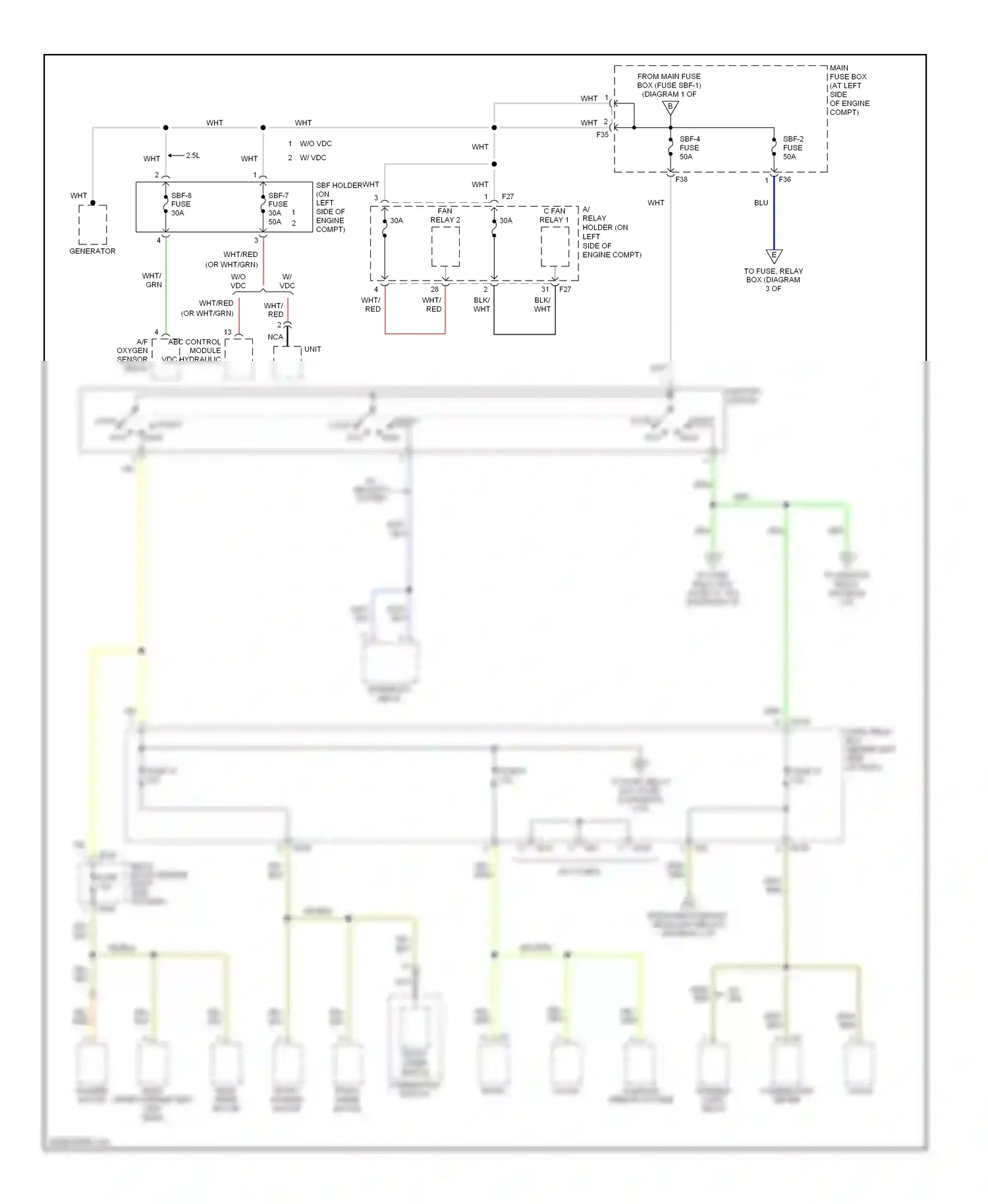 Wiring diagram blu for Subaru Forester SG facelift (2005-2008) (28 of 44)