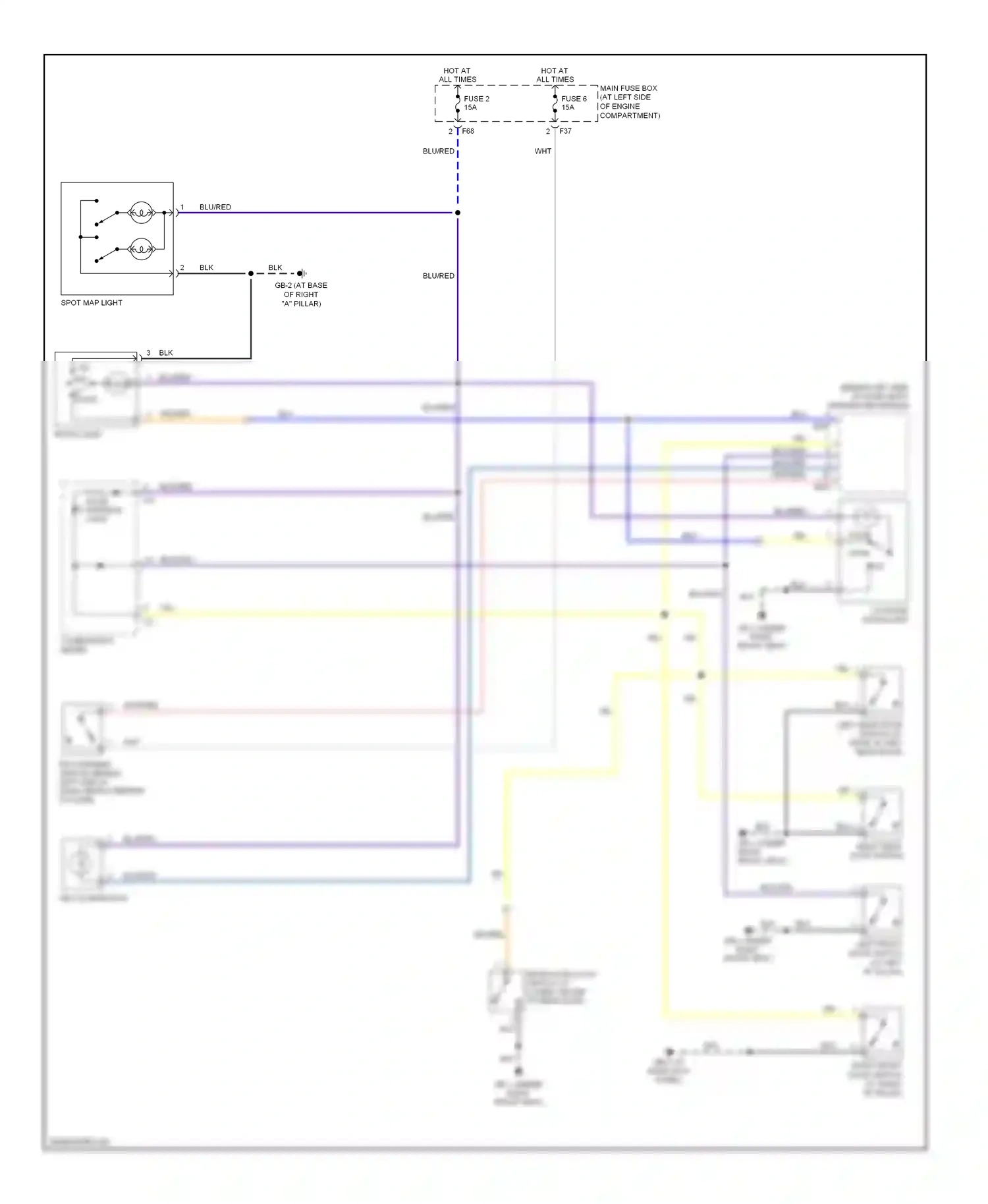 Wiring diagram blu for Subaru Forester SG facelift (2005-2008) (21 of 44)