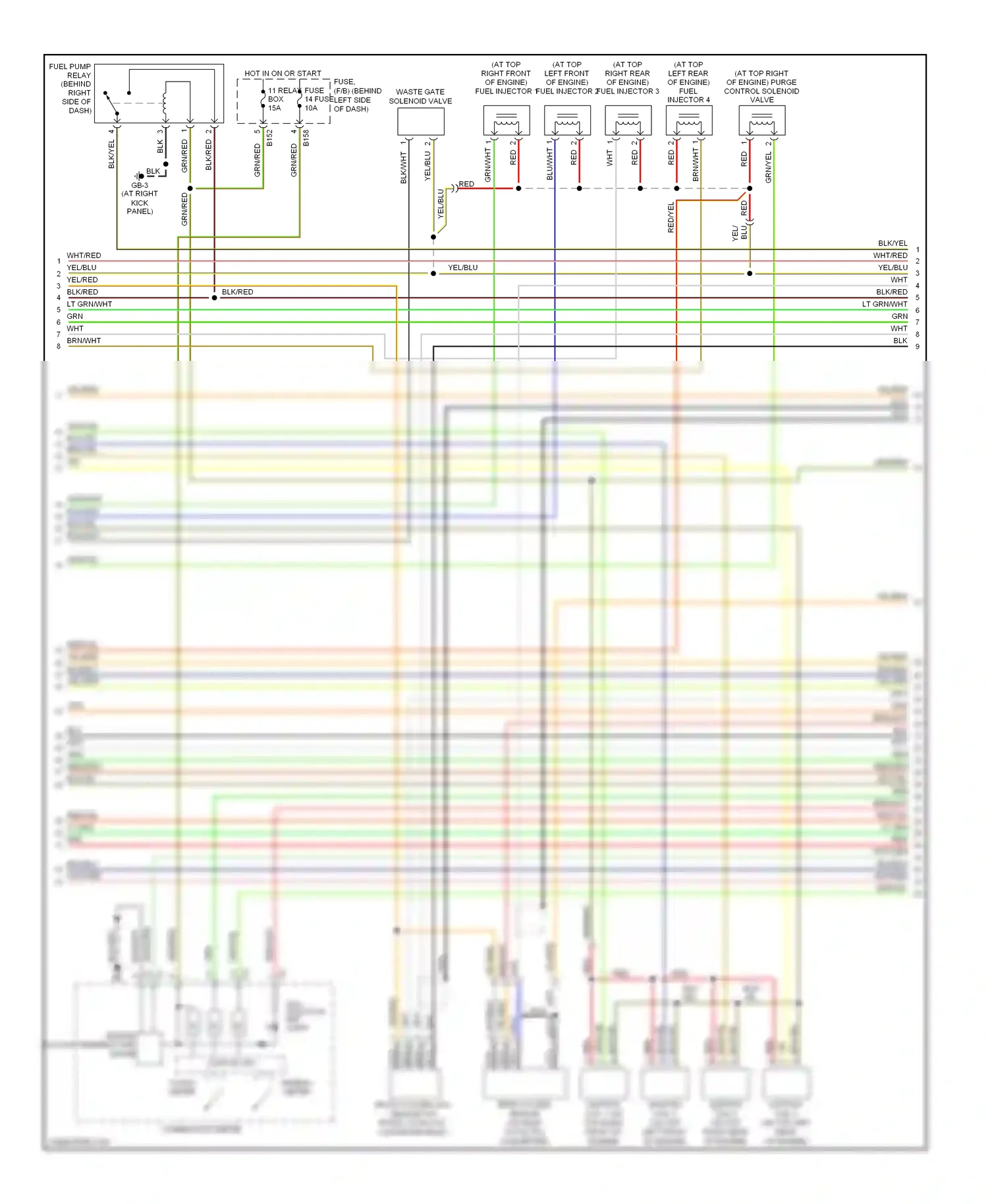 Wiring diagram blu/yel for Subaru Forester SG facelift (2005-2008) (10 of 15)