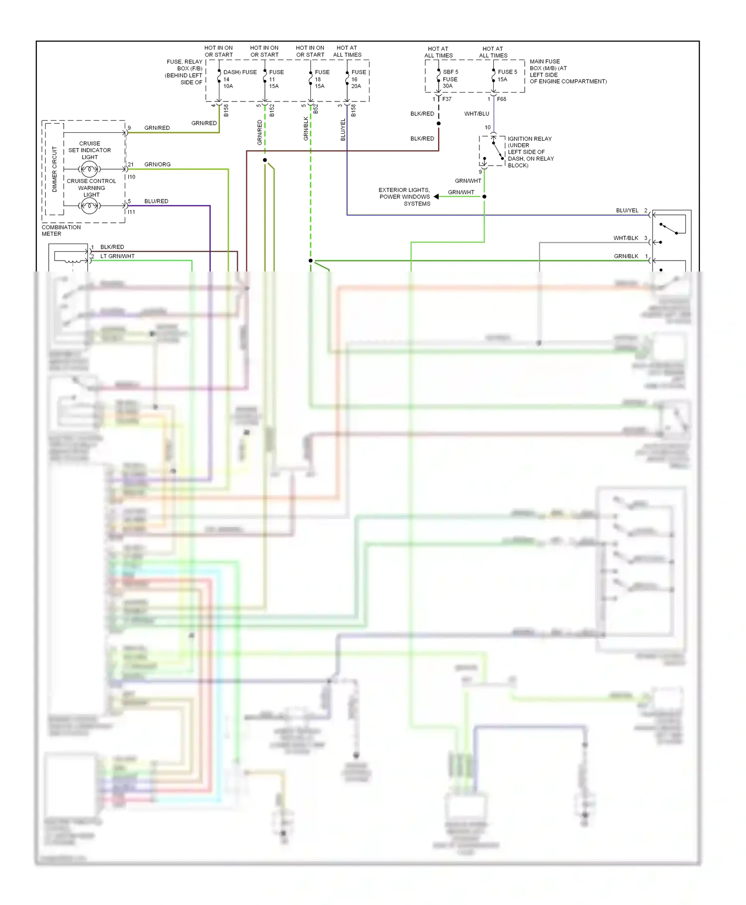 Wiring diagram blu/yel for Subaru Forester SG facelift (2005-2008) (1 of 15)