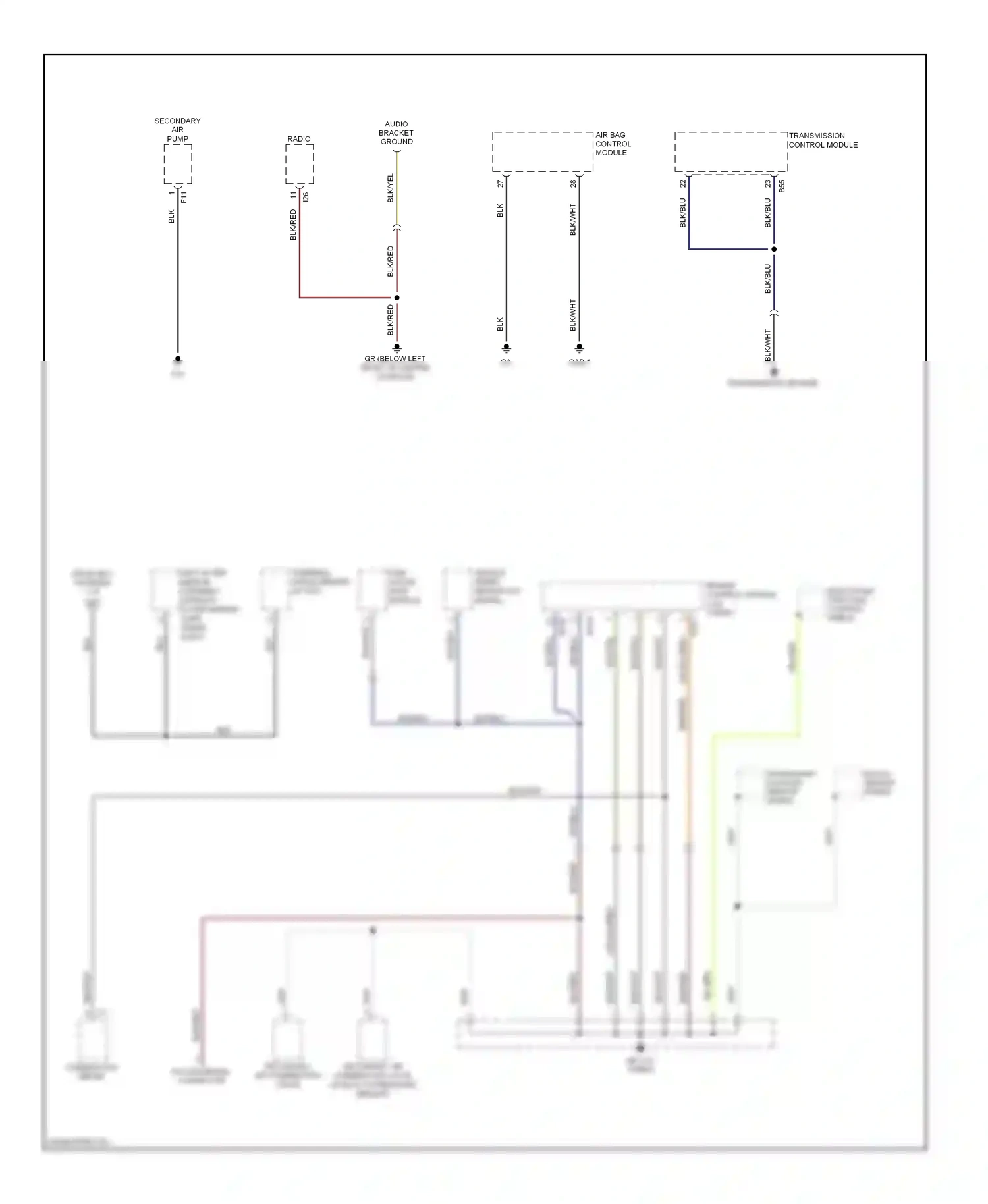 Wiring diagram crankshaft position sensor shield for Subaru Forester SG facelift (2005-2008) (2 of 2)