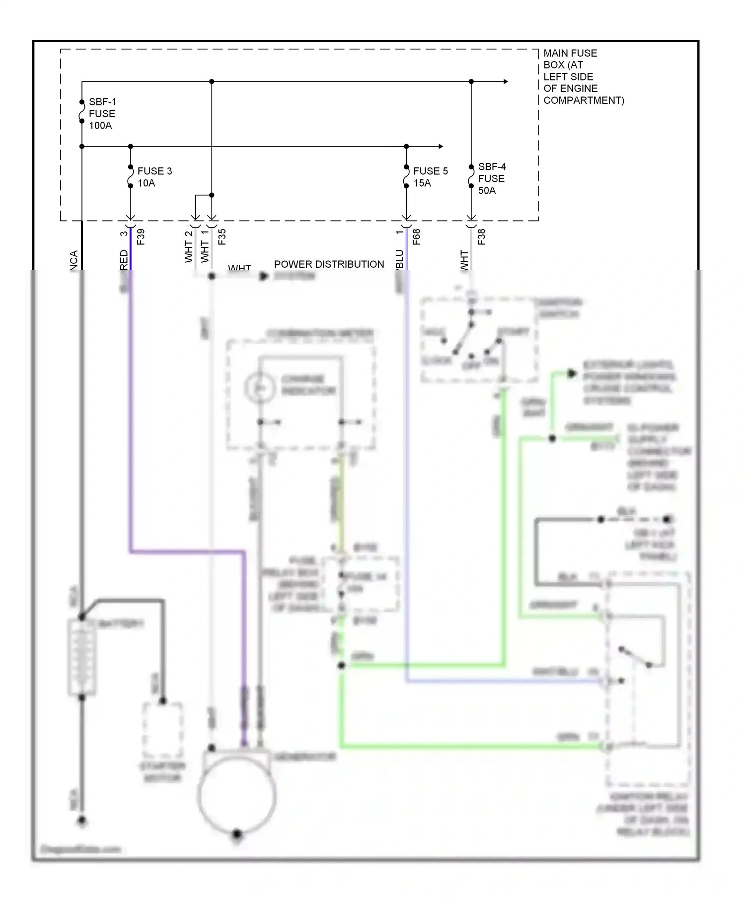 Wiring diagram fuse 3 for Subaru Forester SG facelift (2005-2008) (2 of 8)