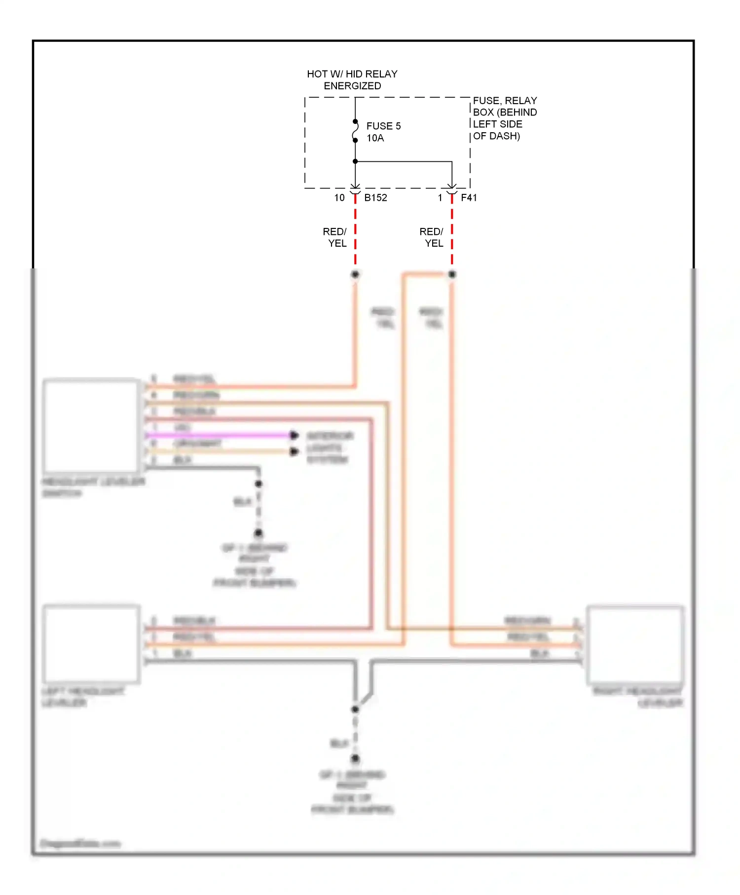 Wiring diagram fuse 5 for Subaru Forester SG facelift (2005-2008) (6 of 9)