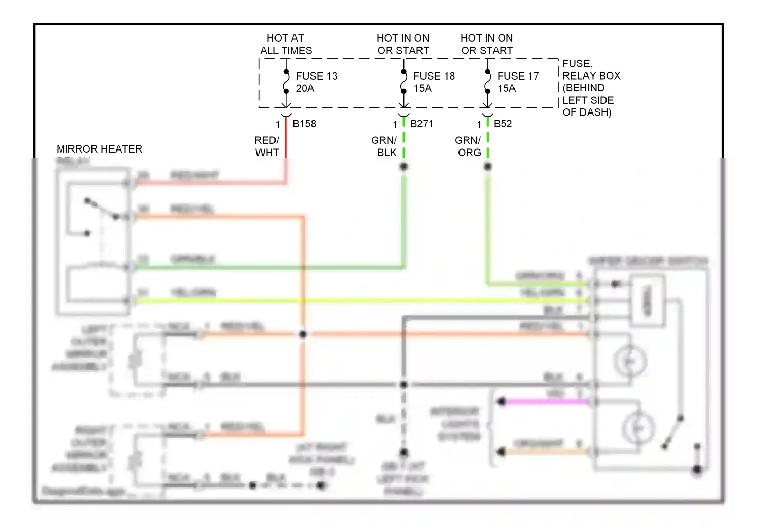 Wiring diagram grn for Subaru Forester SG facelift (2005-2008) (14 of 49)