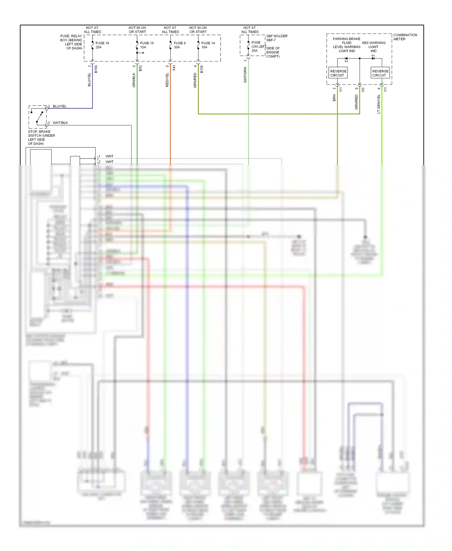 Wiring diagram gry/blk for Subaru Forester SG facelift (2005-2008) (1 of 12)