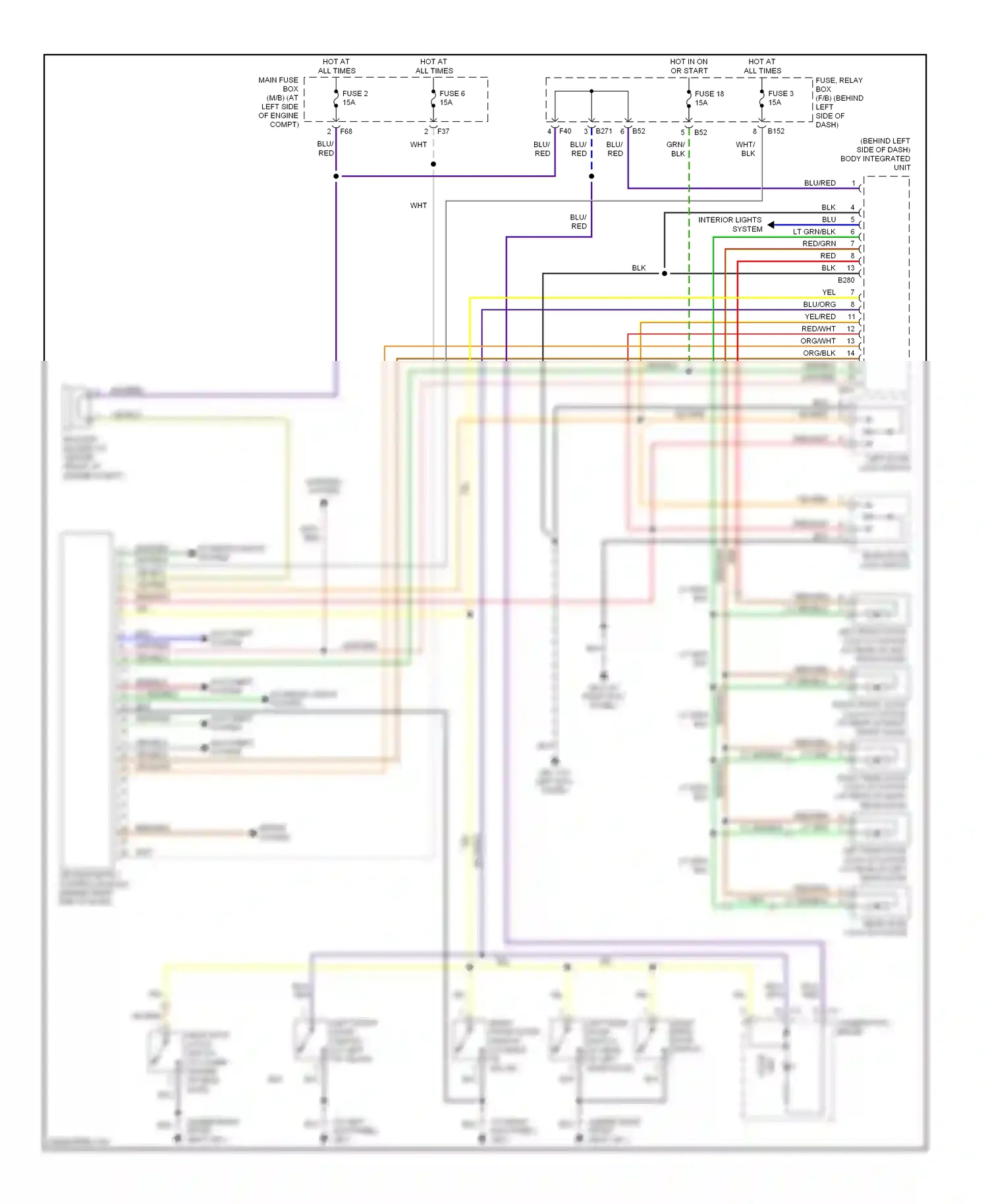 Wiring diagram horns system for Subaru Forester SG facelift (2005-2008) (1 of 2)