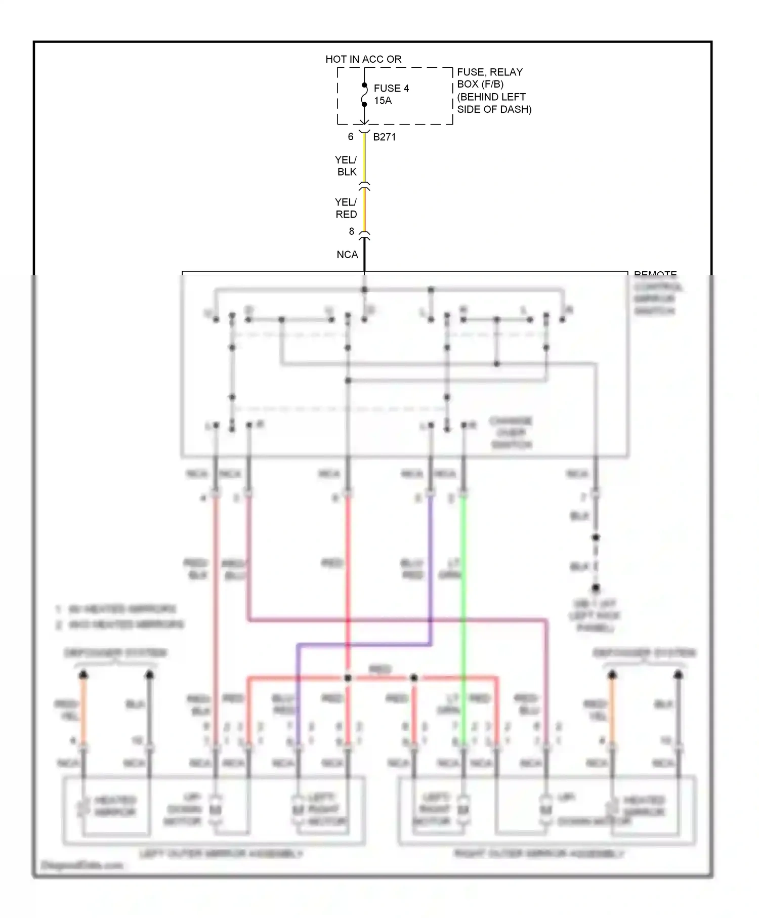 Wiring diagram red for Subaru Forester SG facelift (2005-2008) (36 of 45)
