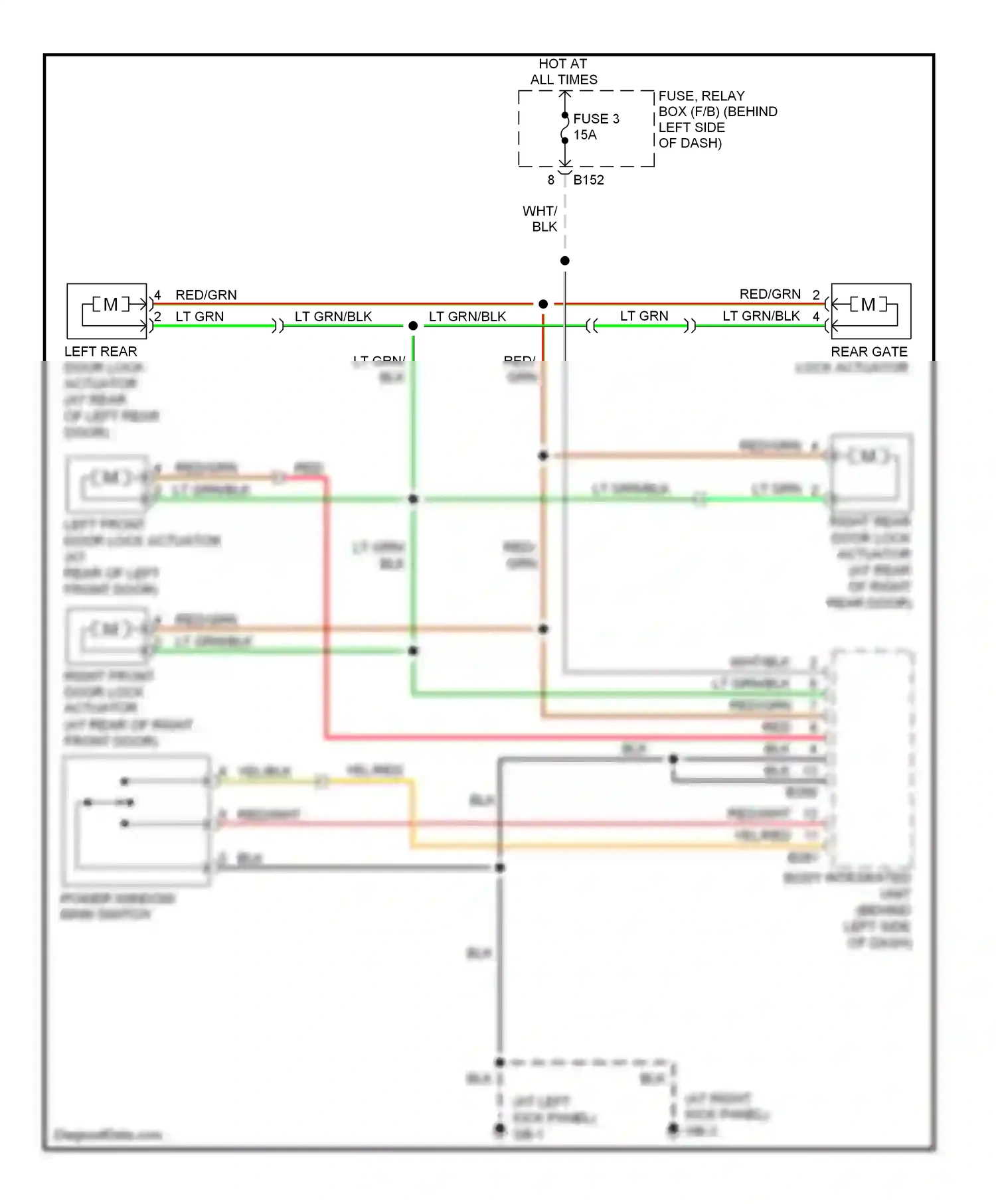 Wiring diagram red for Subaru Forester SG facelift (2005-2008) (35 of 45)