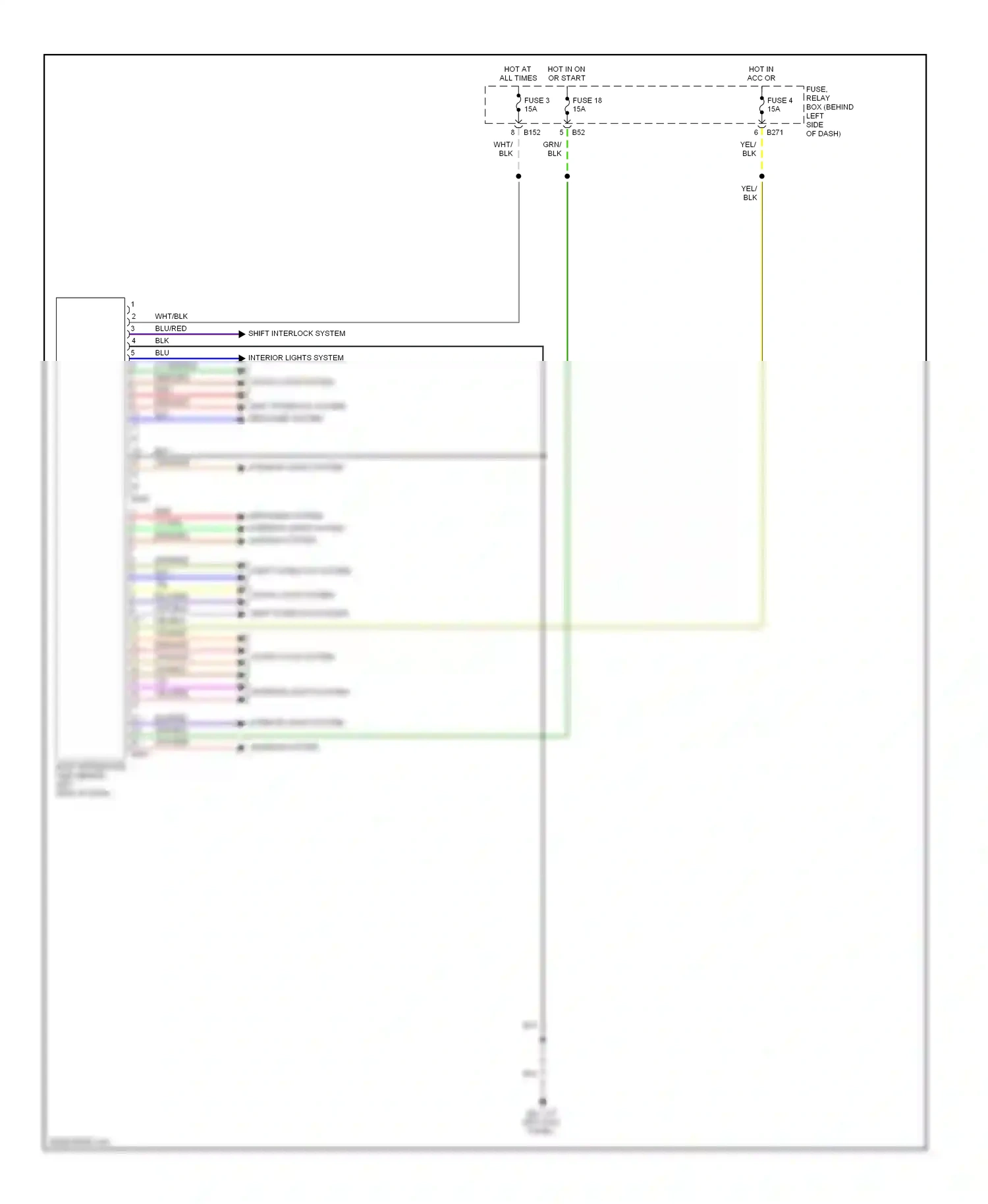 Wiring diagram shift interlock system defogger system for Subaru Forester SG facelift (2005-2008) (1 of 1)