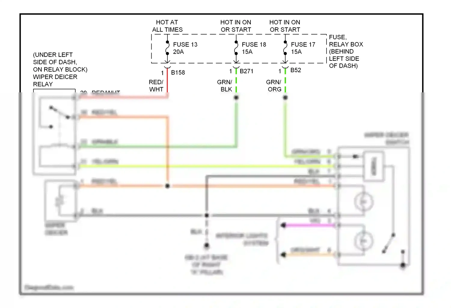 Wiring diagram vio for Subaru Forester SG facelift (2005-2008) (10 of 15)