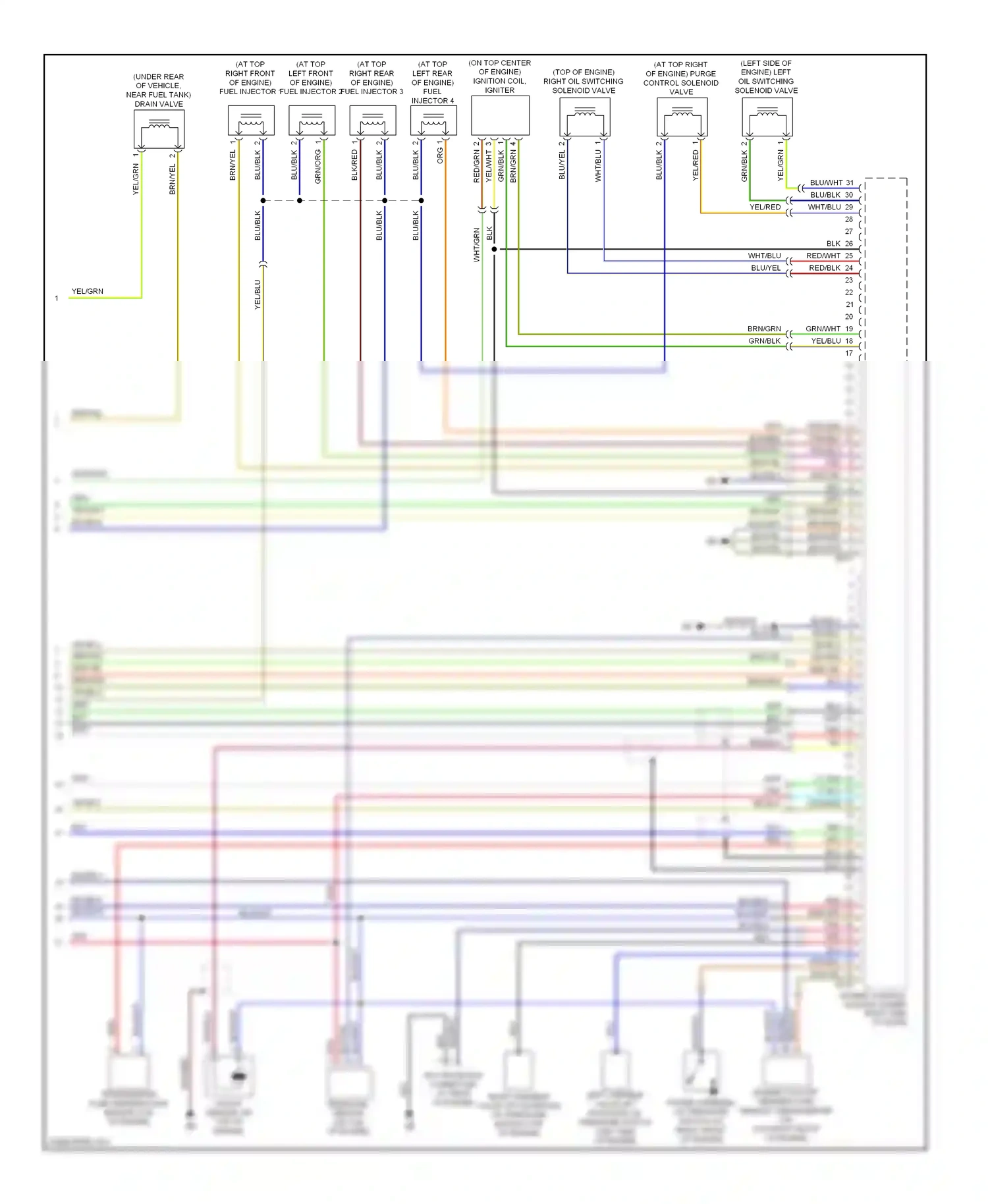 Wiring diagram yel/blu for Subaru Forester SG facelift (2005-2008) (7 of 20)