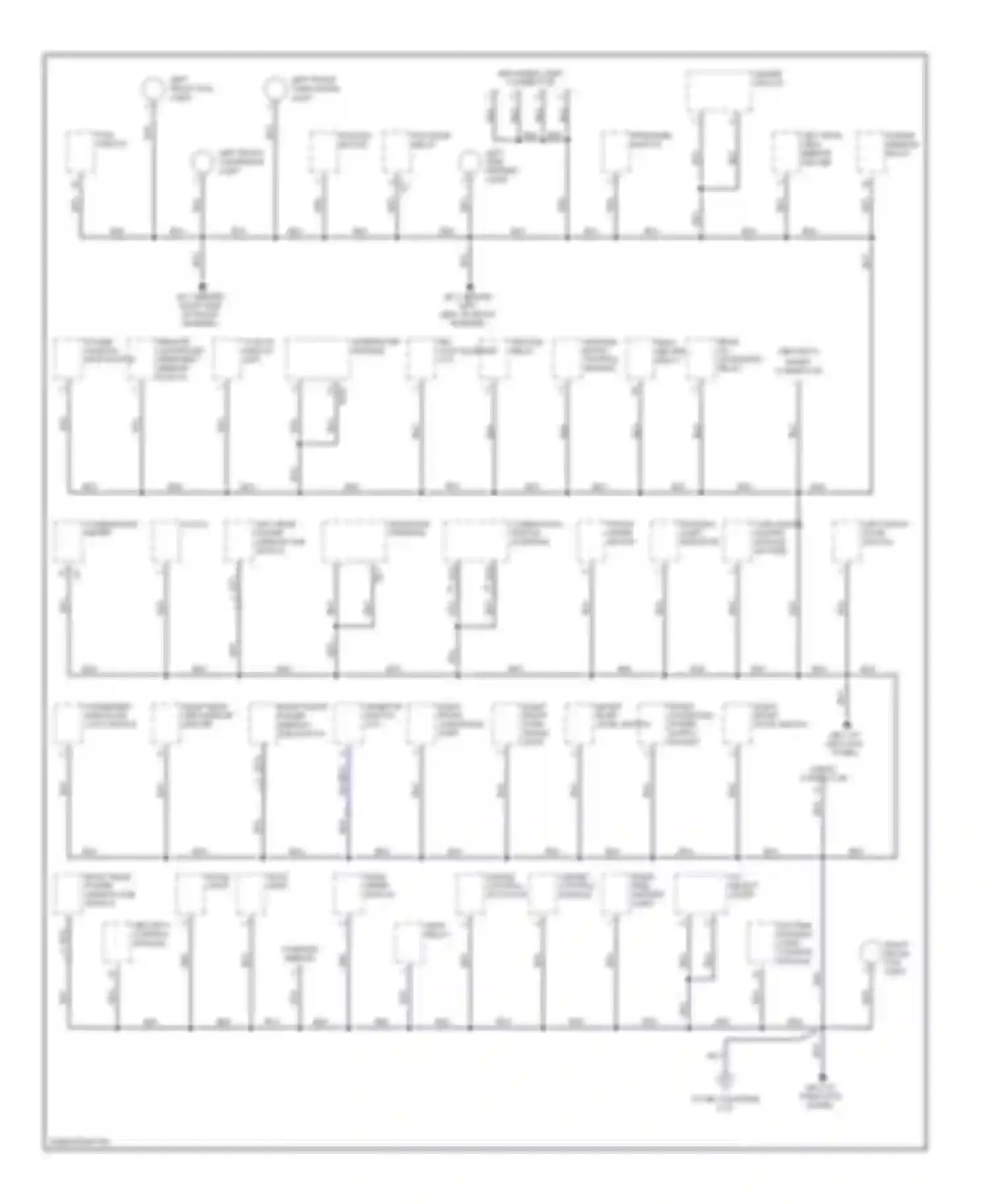 Forester Subaru SG (2002-2005): Ground distribution circuit (1 of 2)