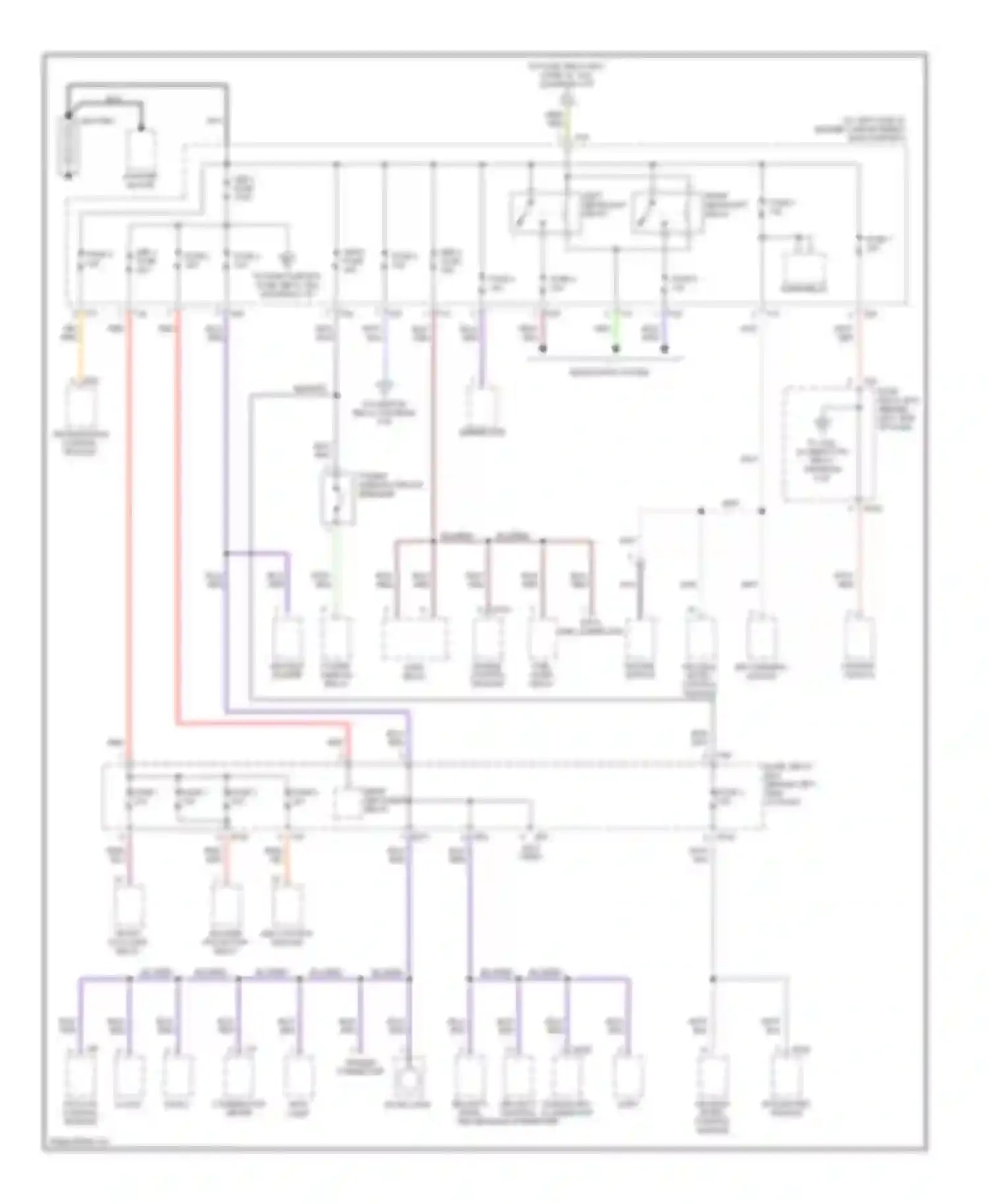 Forester Subaru SG (2002-2005): Power distribution circuit (1 of 4)
