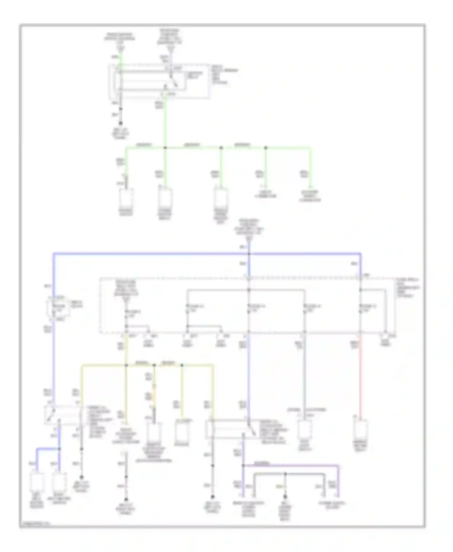 Forester Subaru SG (2002-2005): Power distribution circuit (3 of 4)